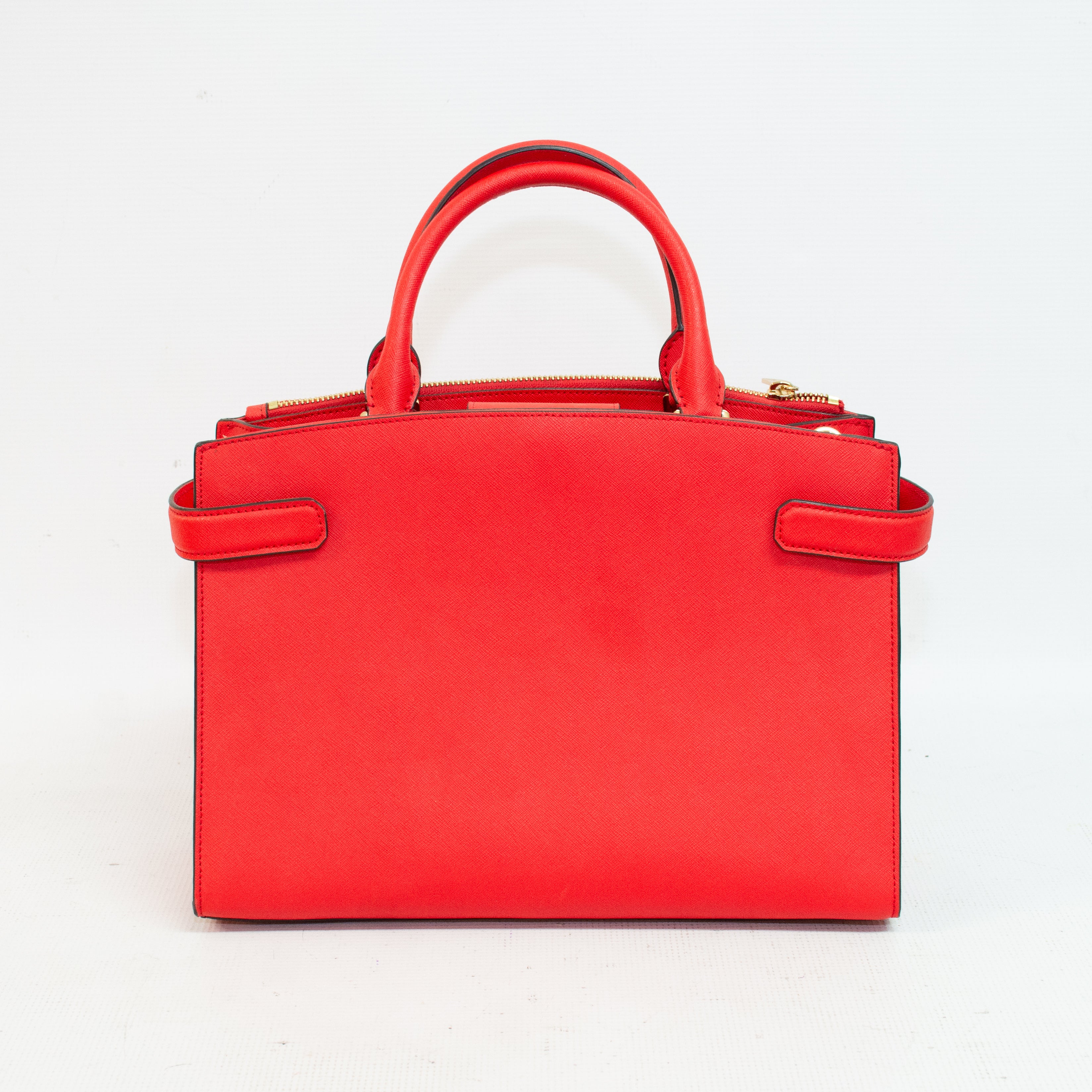 Michael Kors Karla Sangria Medium EW Leather Satchel