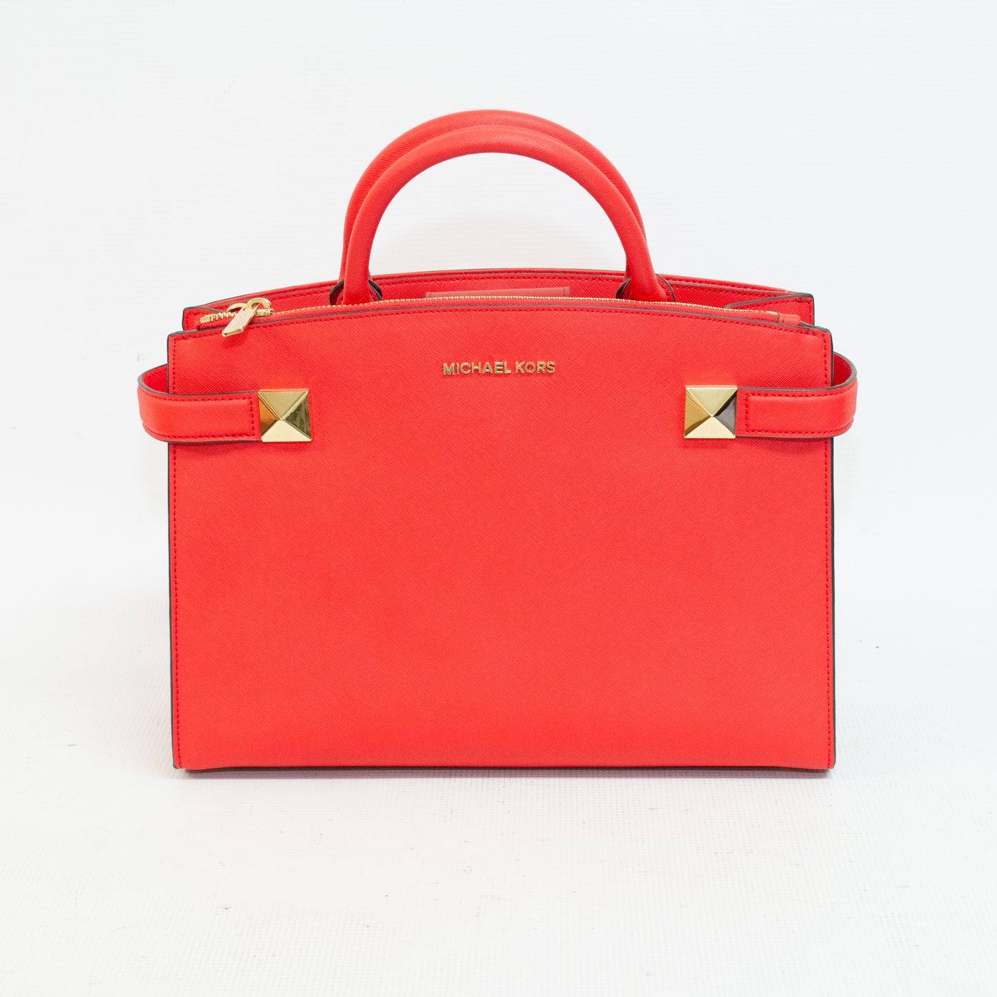 Michael Kors Karla Sangria Medium EW Leather Satchel