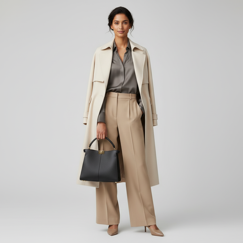 Fendi Peekaboo X-Lite Medium Black Shoulder Bag