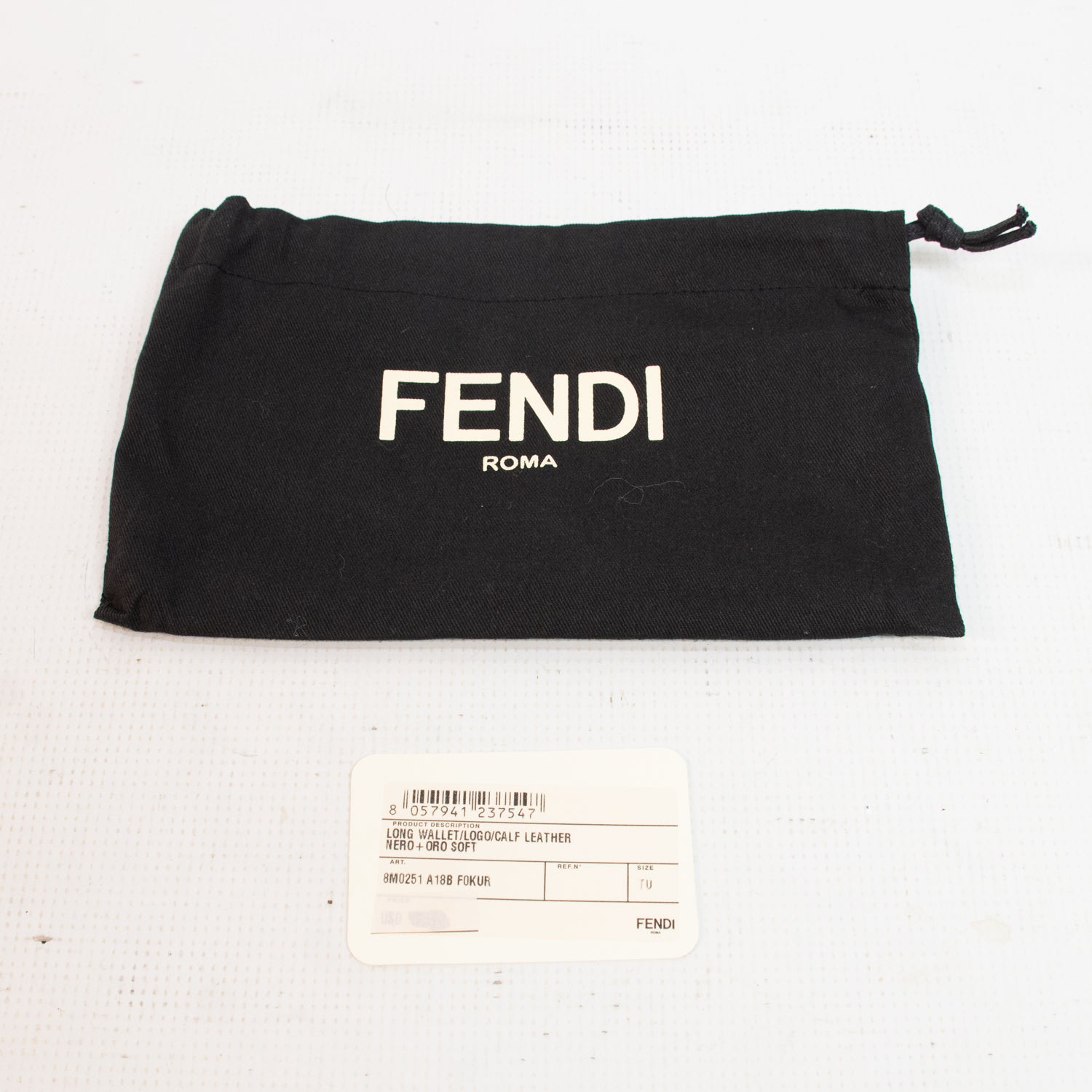 Fendi Nero Calf Leather Wallet