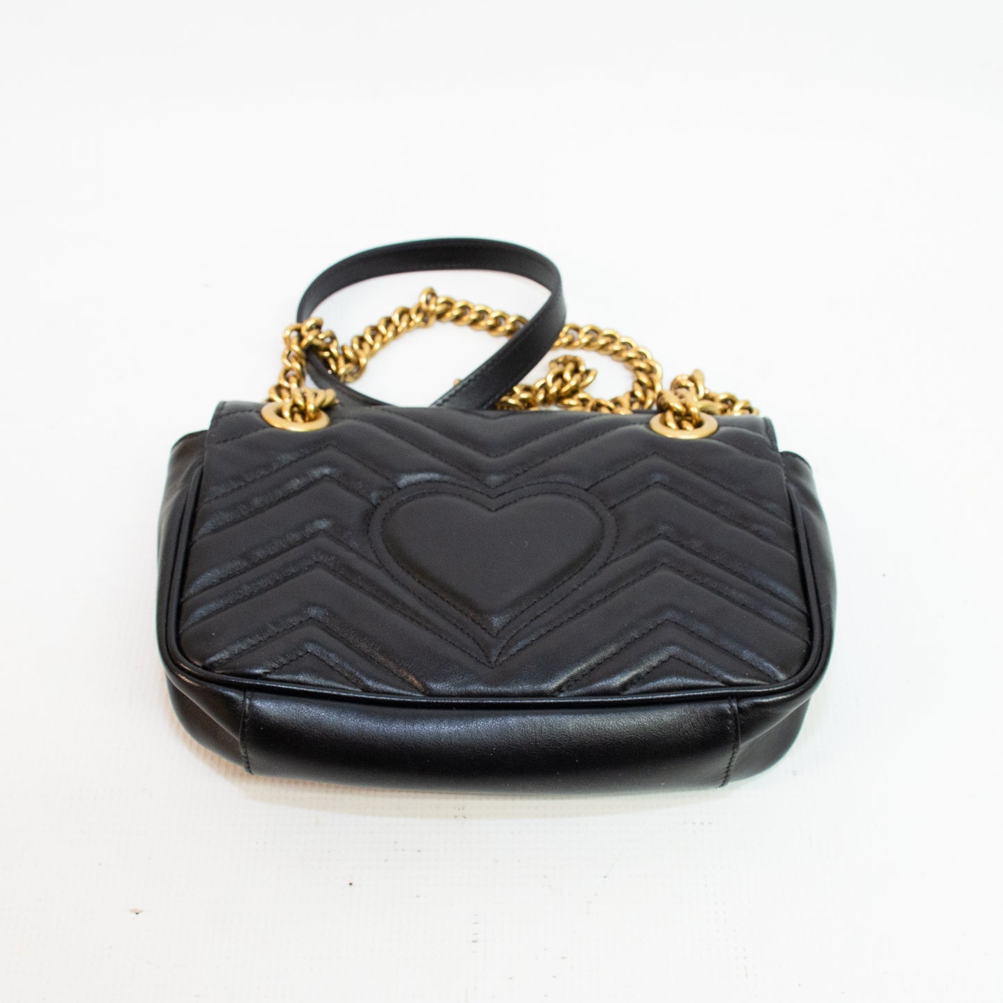 Gucci 446744 GG Marmont Small Leather Shoulder Bag