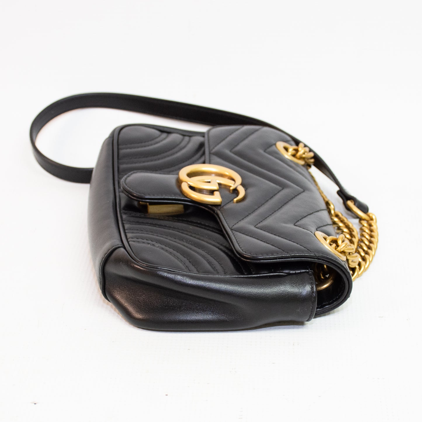 Gucci 446744 GG Marmont Small Leather Shoulder Bag