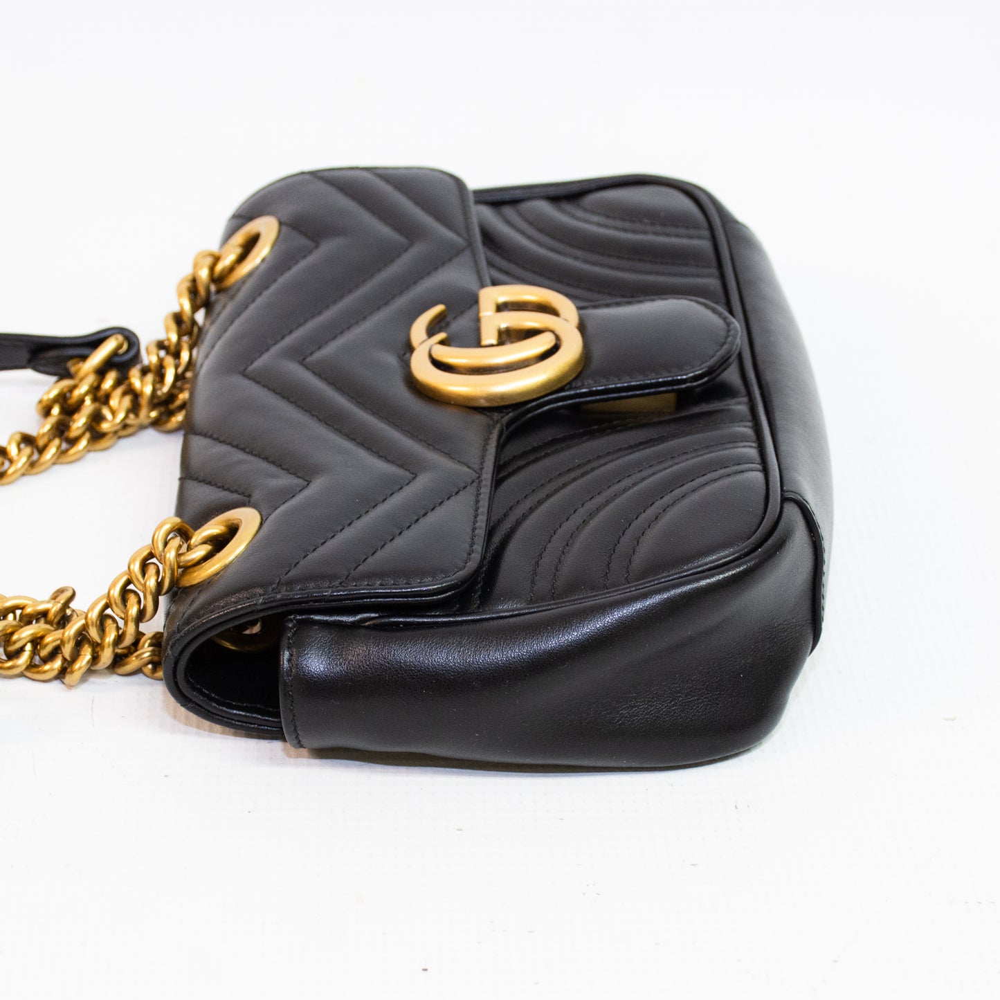Gucci 446744 GG Marmont Small Leather Shoulder Bag