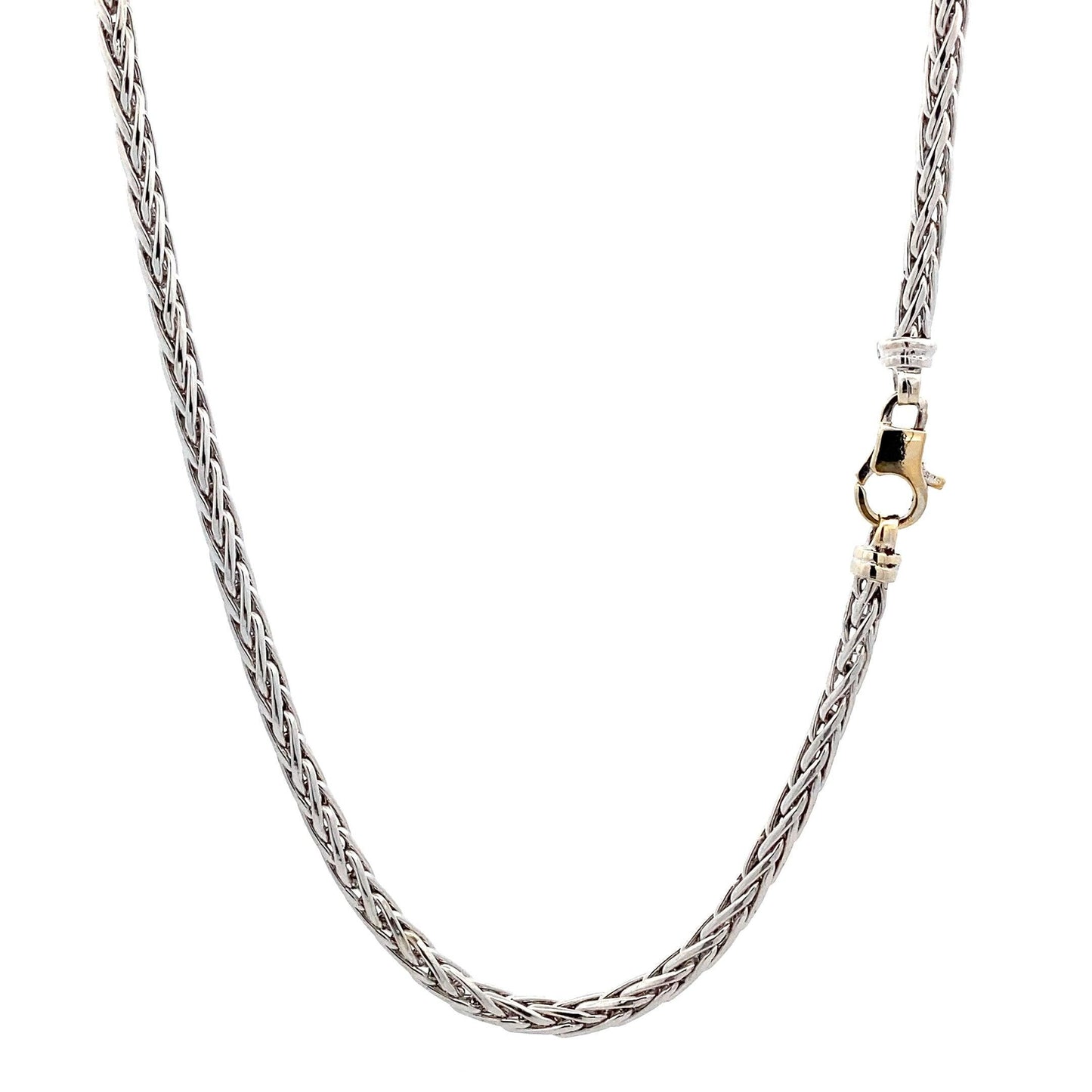 14K White Gold 18" Wheat Chain