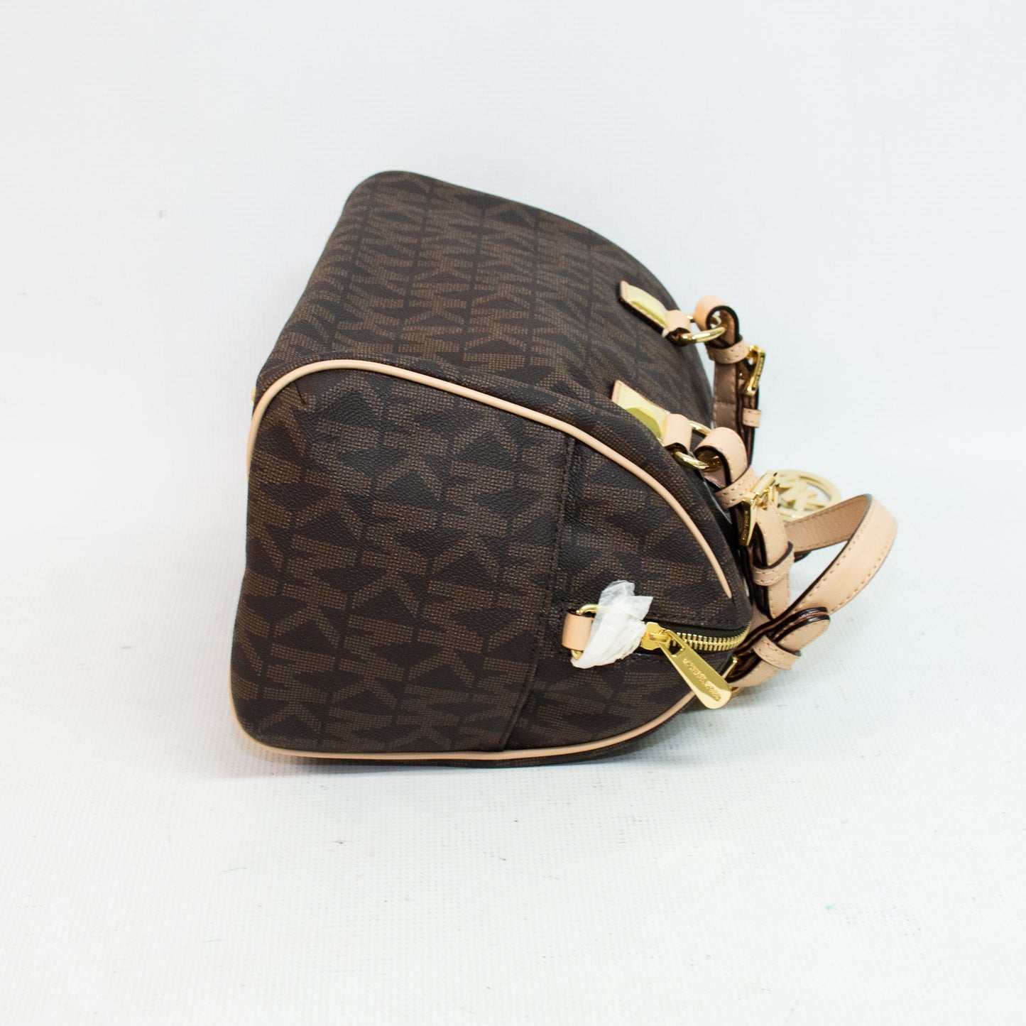 Michael Kors Grayson Signature Brown Medium Chain Satchel