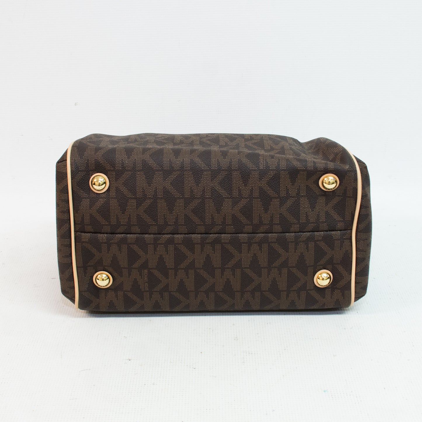 Michael Kors Grayson Signature Brown Medium Chain Satchel