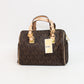 Michael Kors Grayson Signature Brown Medium Chain Satchel