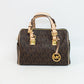 Michael Kors Grayson Signature Brown Medium Chain Satchel