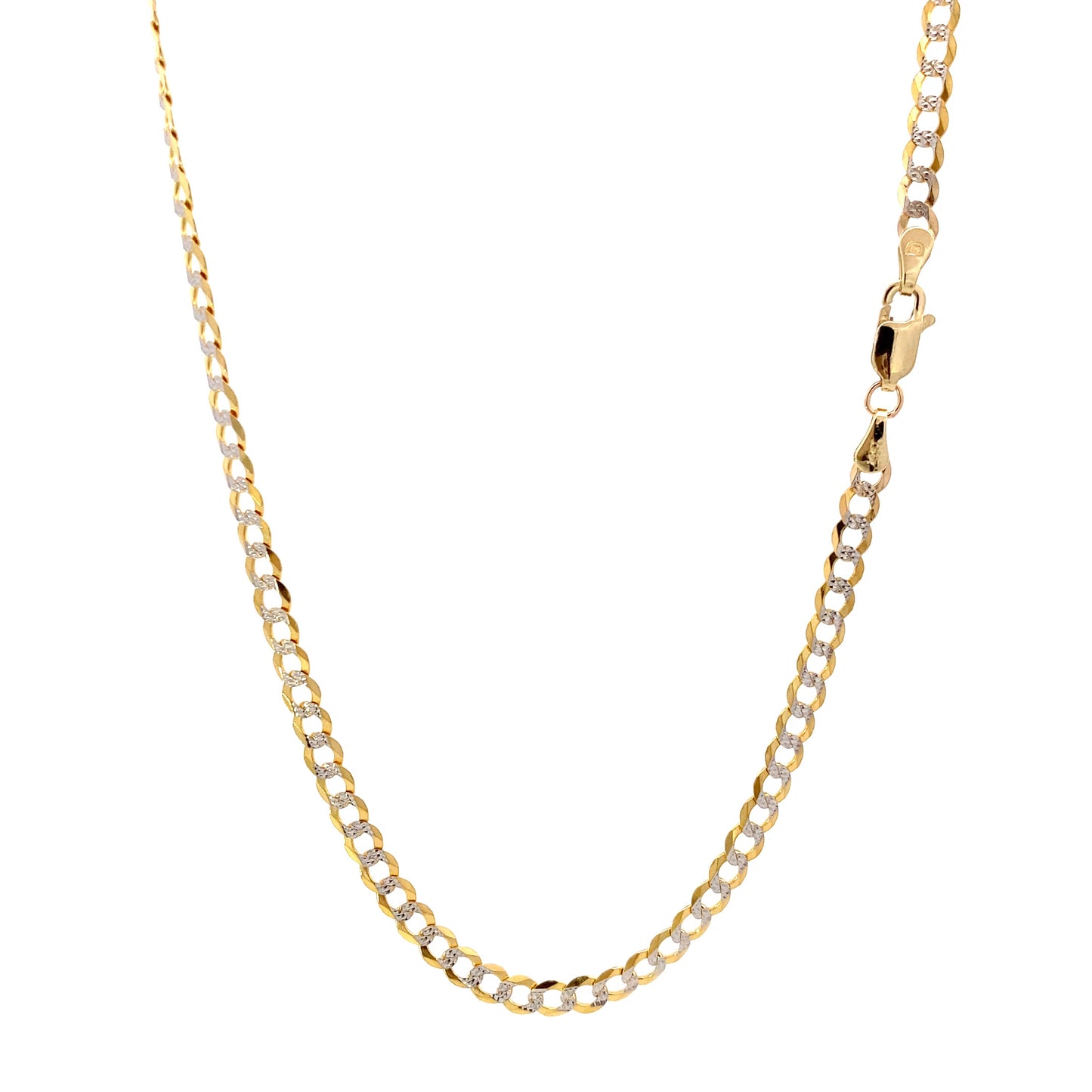 14K Yellow Gold 22" DC Curb Chain