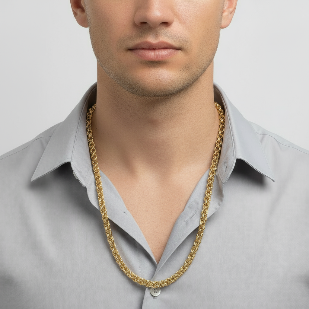 14K Yellow Gold 24.5" Chino Chain