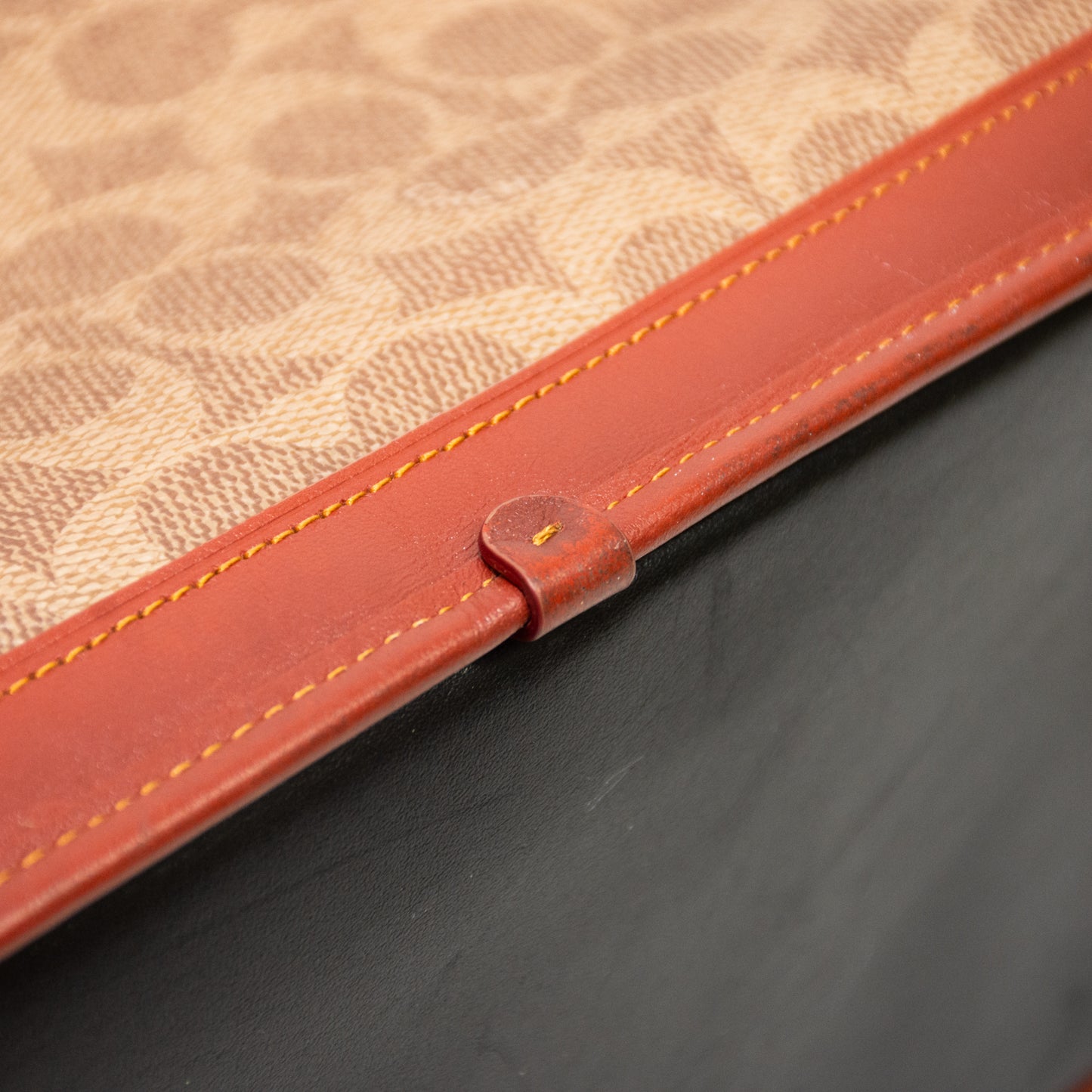 Coach 38845 Dreamer Signature Canvas Snakeskin Handbag