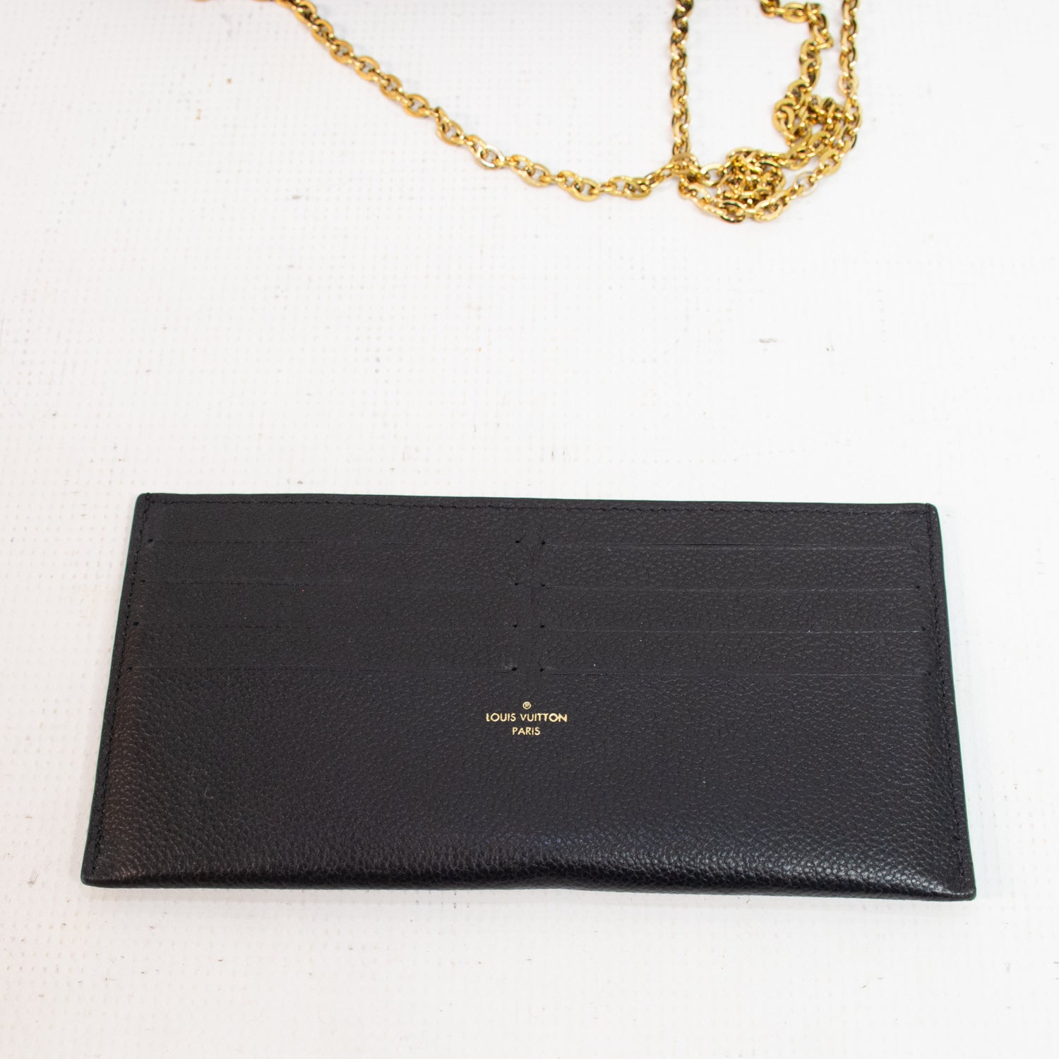 Louis Vuitton Monogram Empreinte Pouchette Chain Wallet - M64064