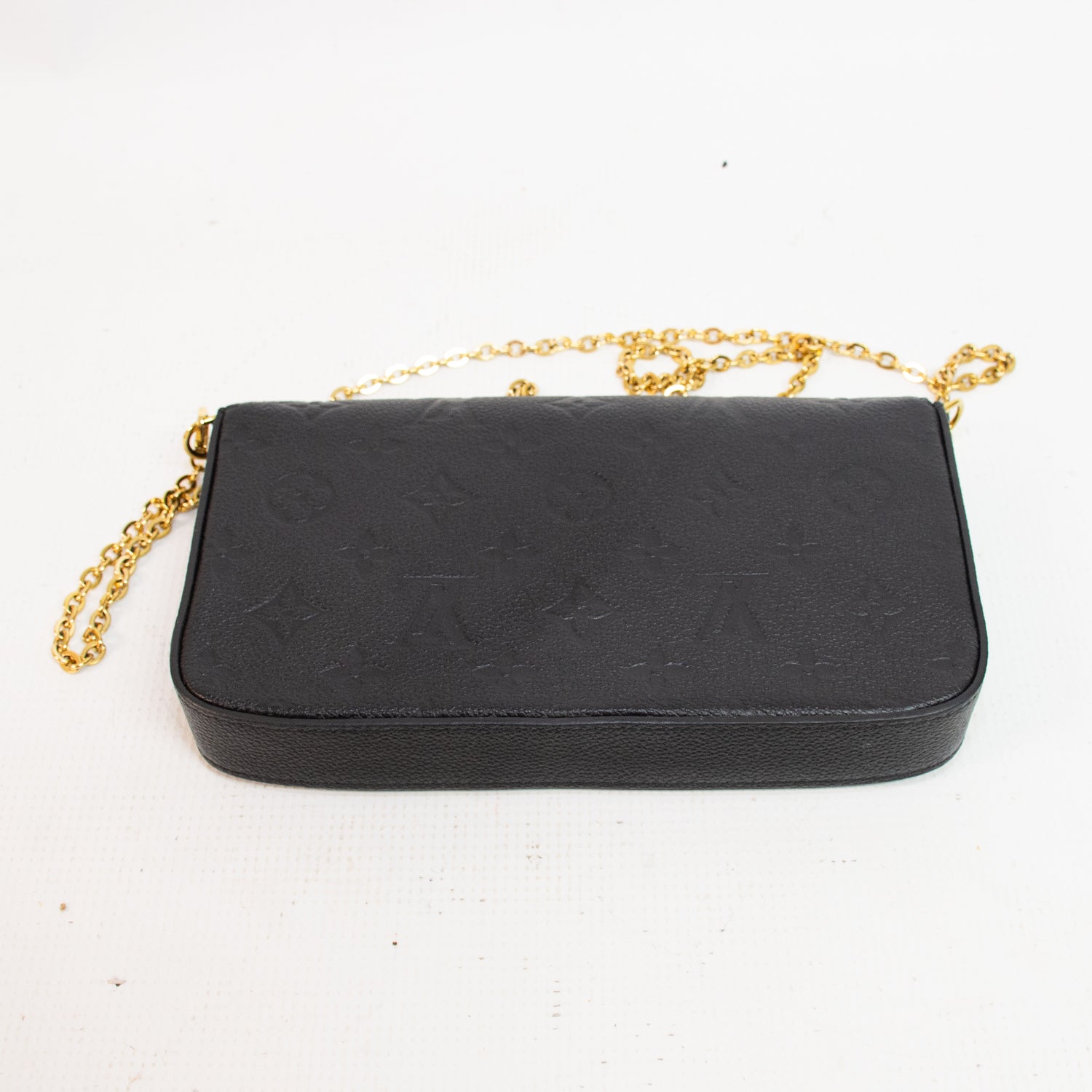 Louis Vuitton Monogram Empreinte Pouchette Chain Wallet - M64064