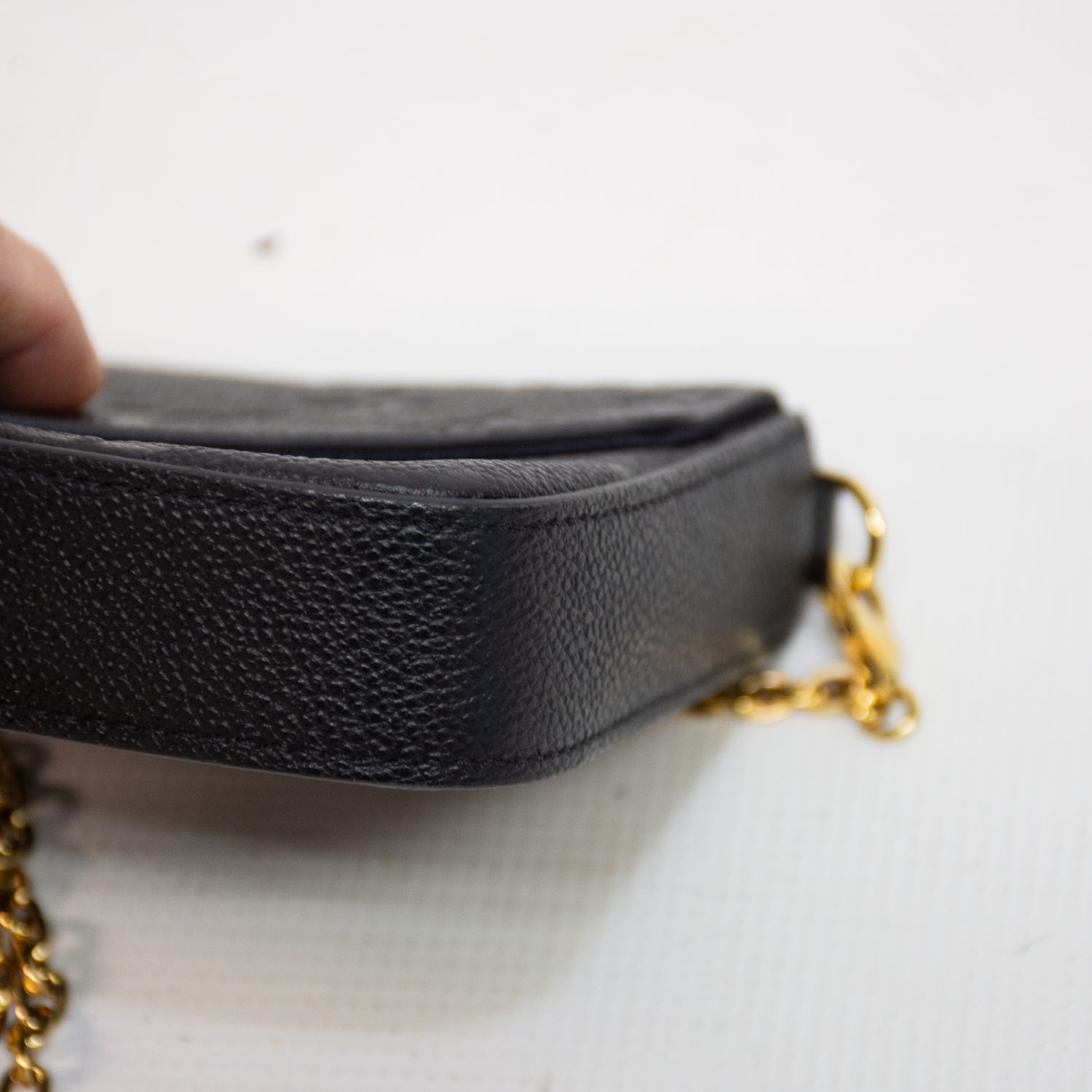 Louis Vuitton Monogram Empreinte Pouchette Chain Wallet - M64064