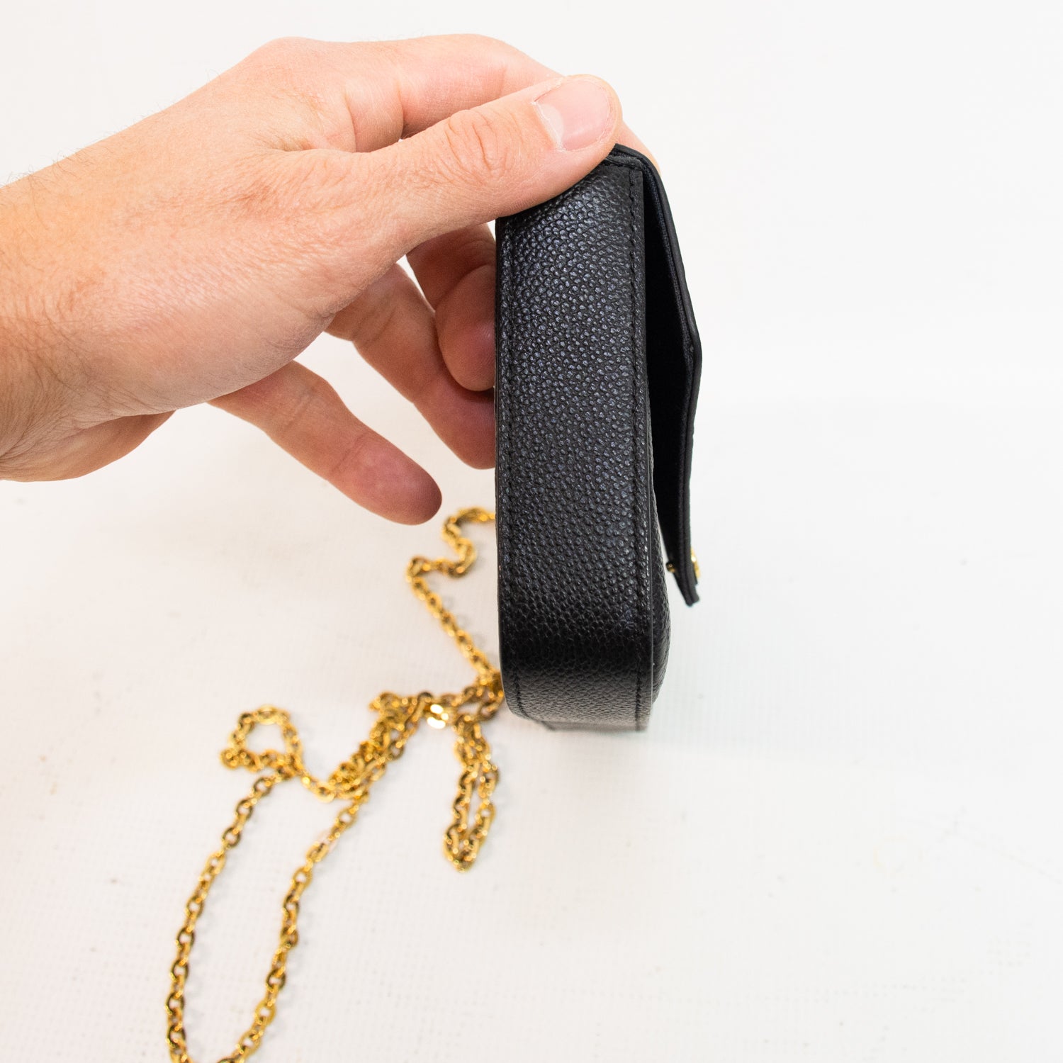 Louis Vuitton Monogram Empreinte Pouchette Chain Wallet - M64064