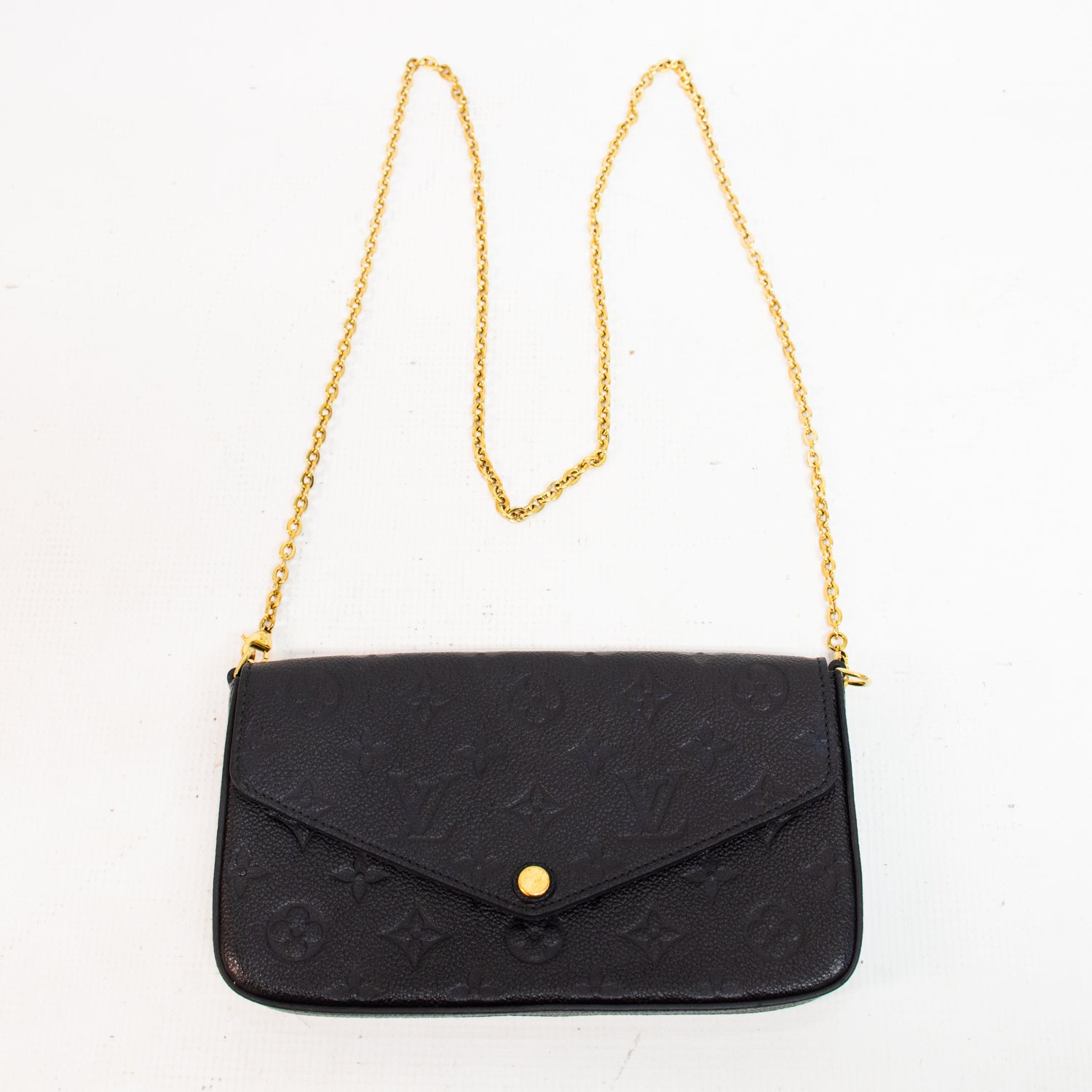 Louis Vuitton Monogram Empreinte Pouchette Chain Wallet - M64064