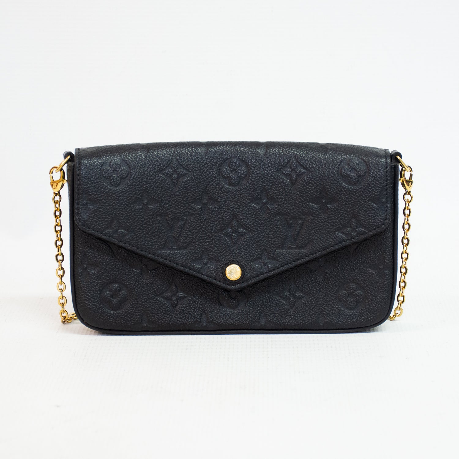 Louis Vuitton Monogram Empreinte Pouchette Chain Wallet - M64064