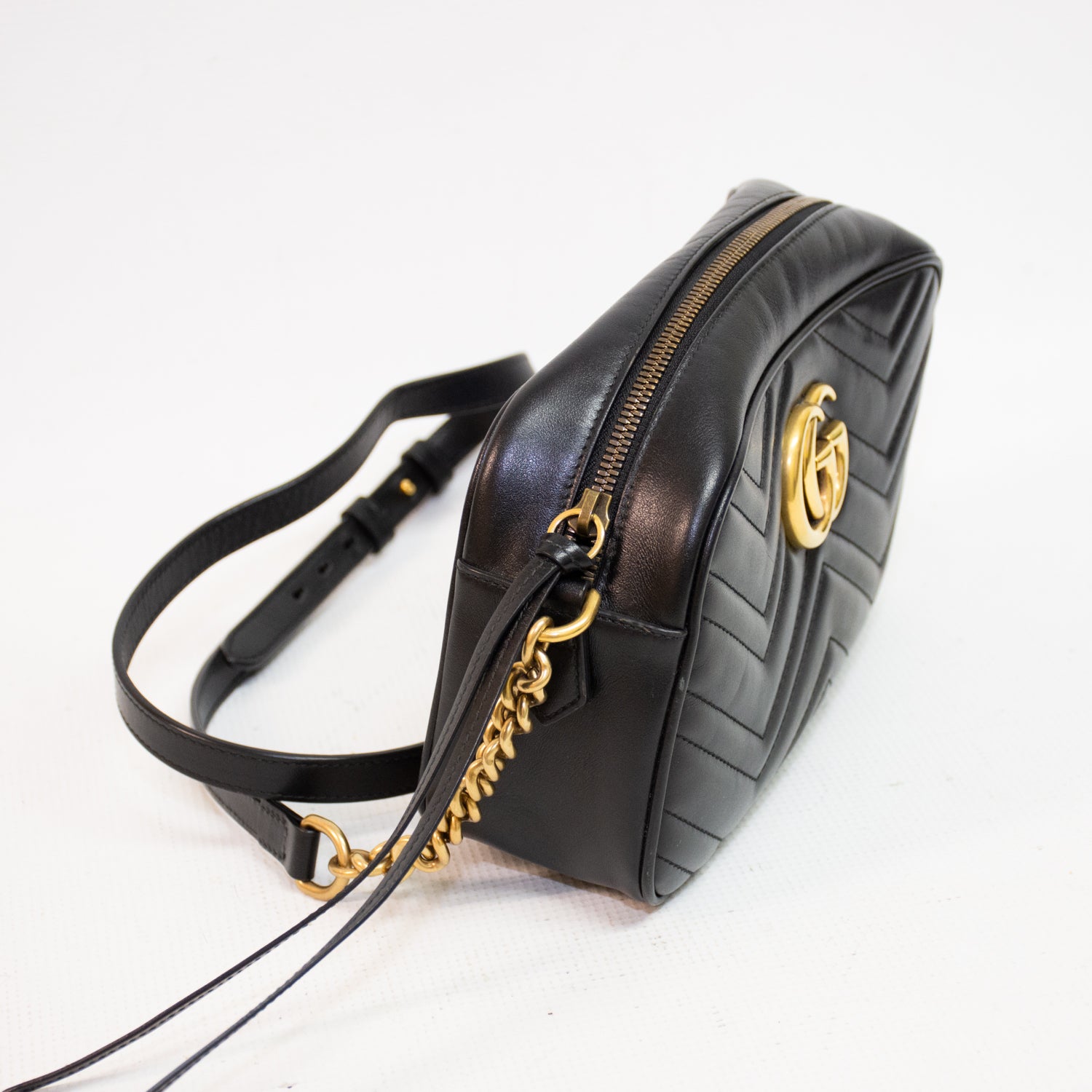 Gucci Marmont Small Black Shoulder Bag - 447632