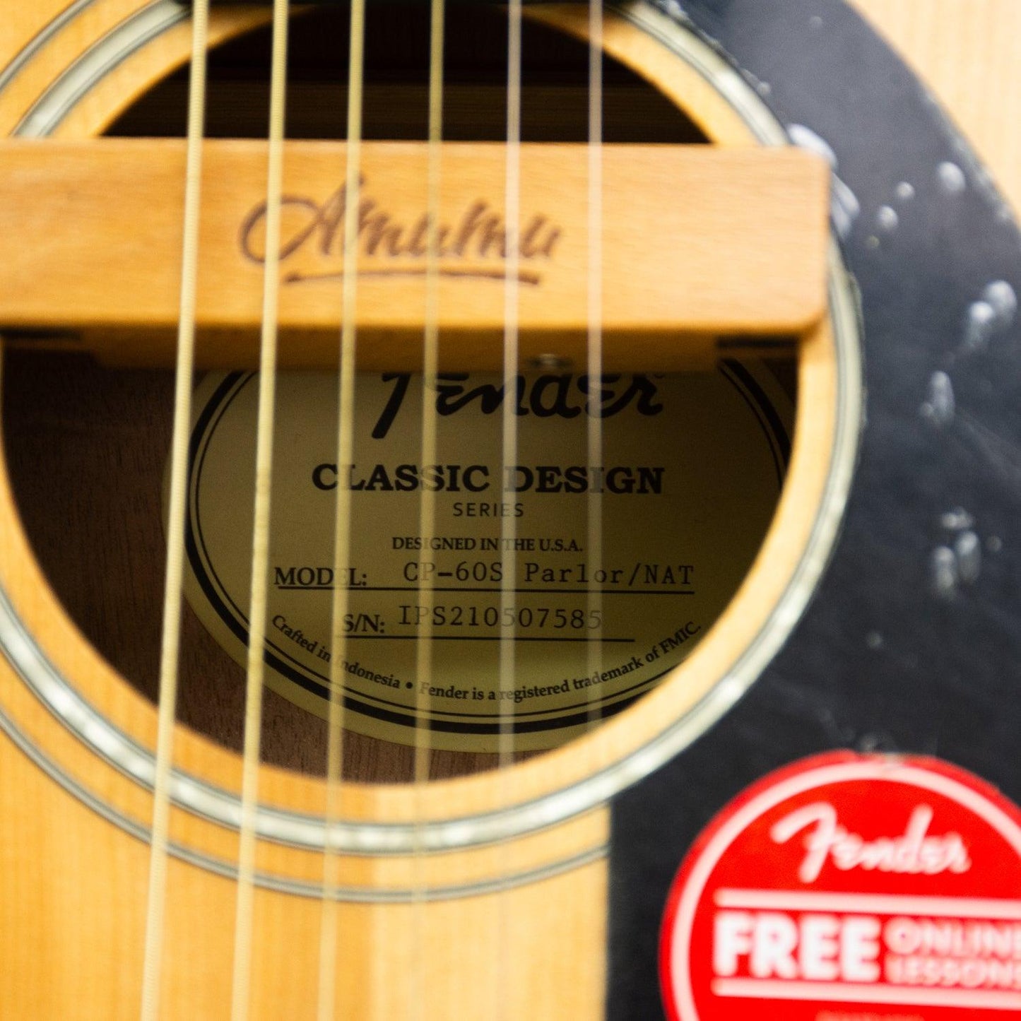 Fender Classic Design CP-60s Parlor / Nat Acoustic Guitar