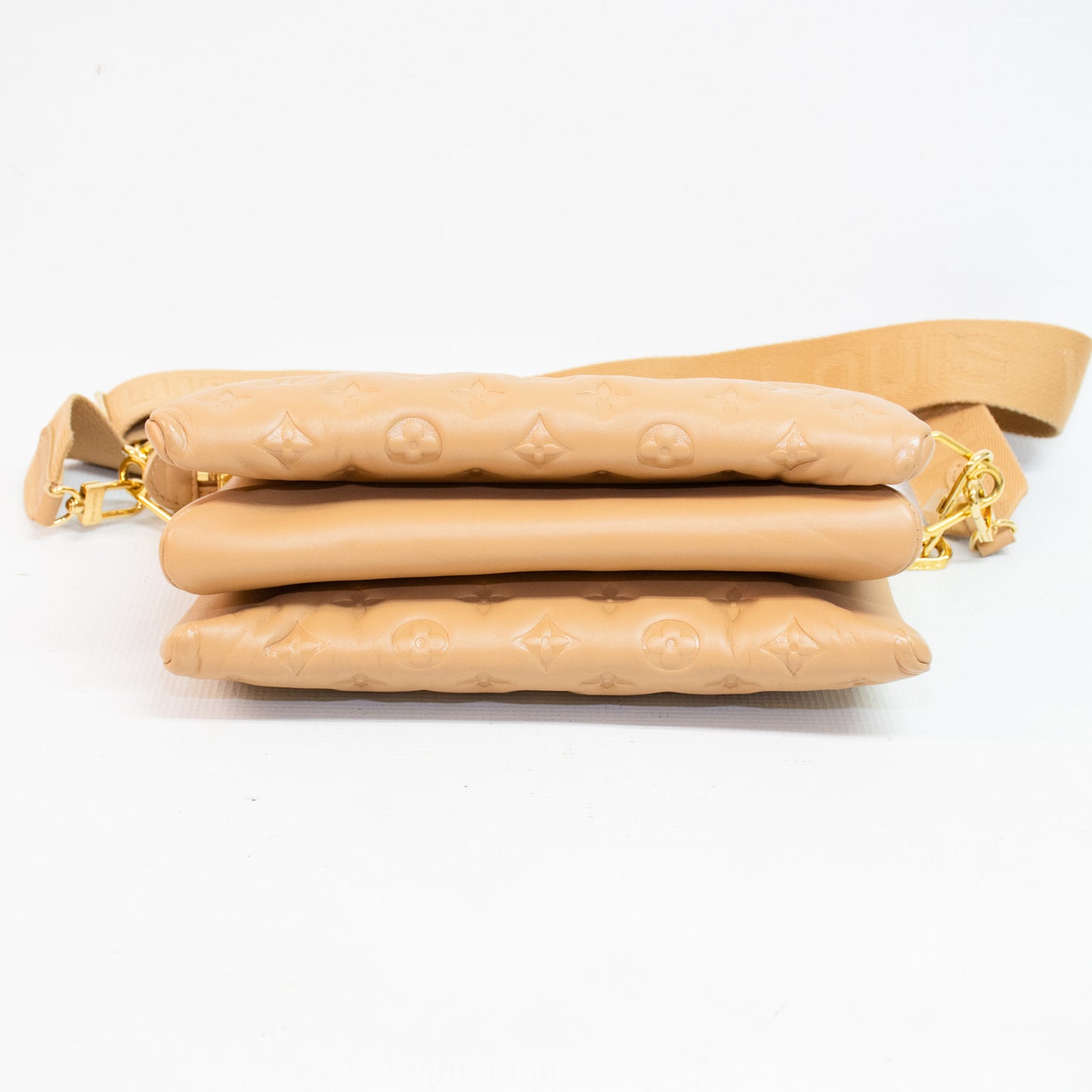 Louis Vuitton M577991 Coussin PM Camel Gold Chain Cross Body Bag