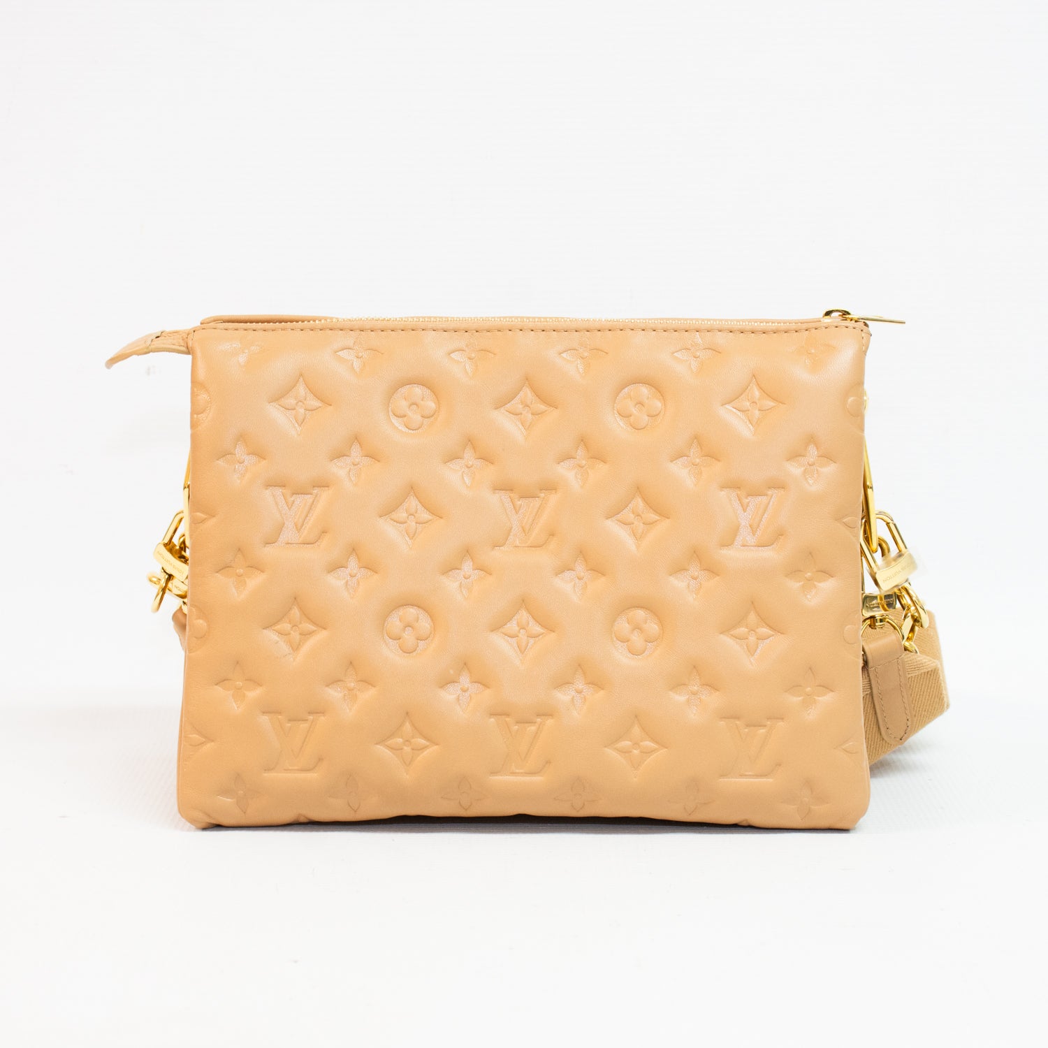 Louis Vuitton M577991 Coussin PM Camel Gold Chain Cross Body Bag