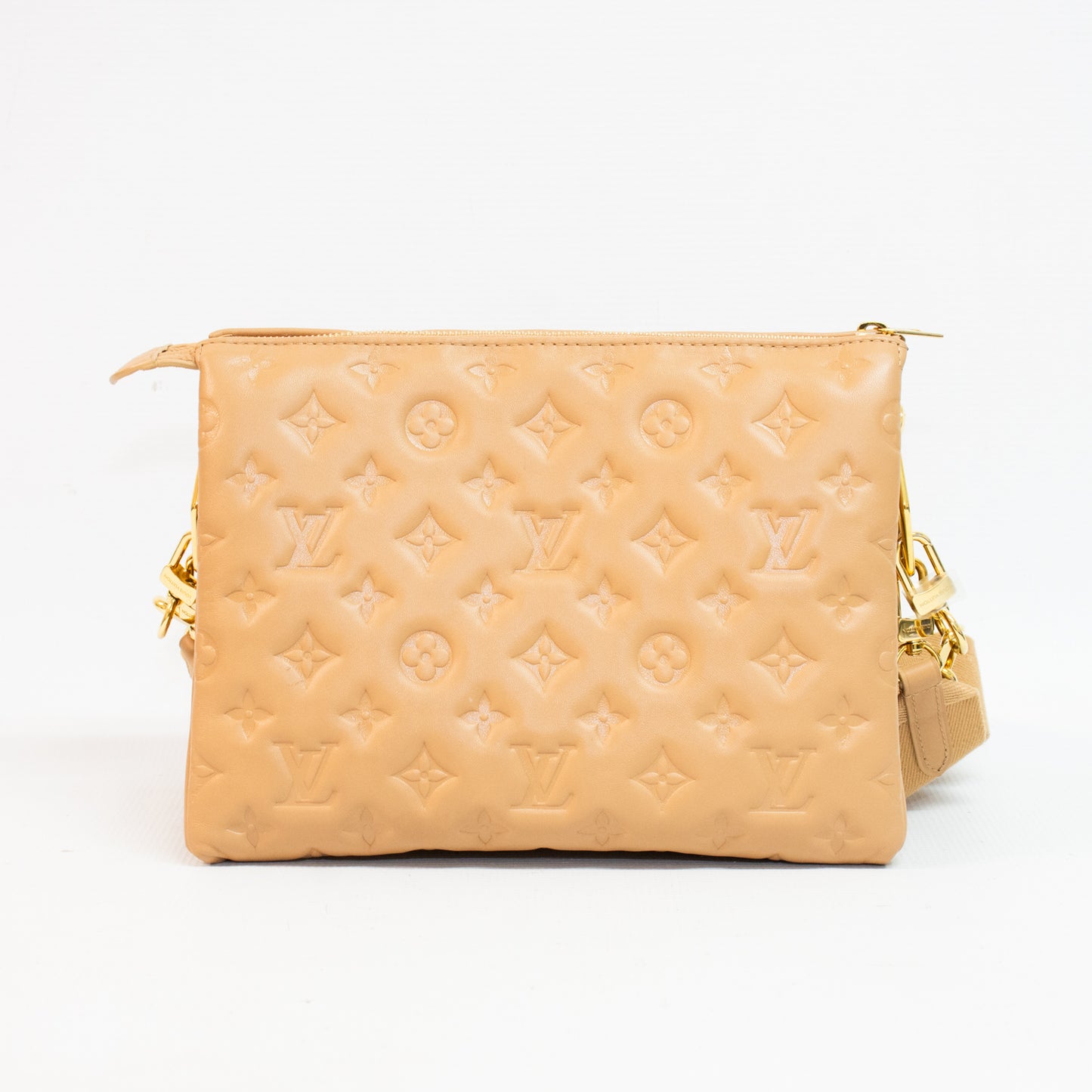Louis Vuitton M577991 Coussin PM Camel Gold Chain Cross Body Bag
