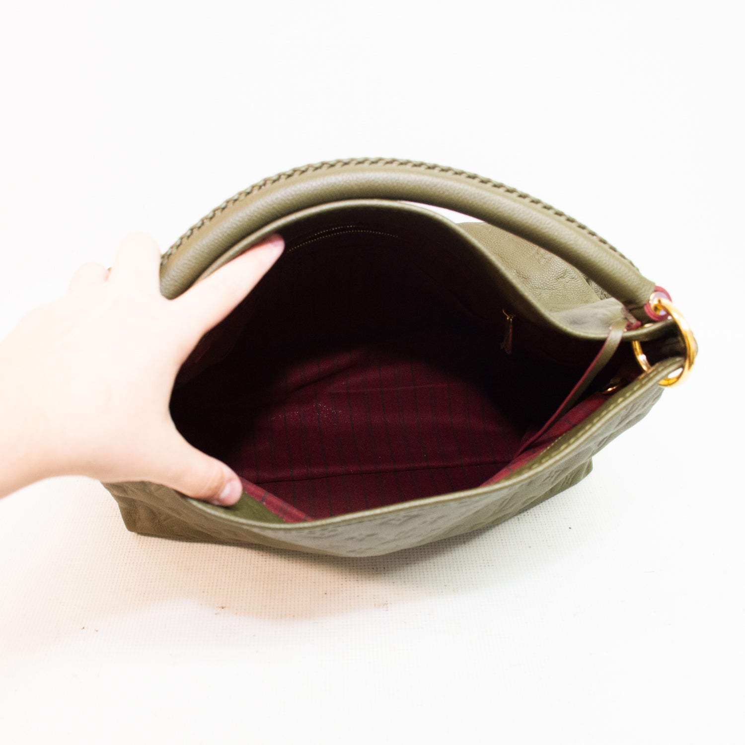 Louis Vuitton Artsy MM Green Hobo Shoulder Bag - M43876