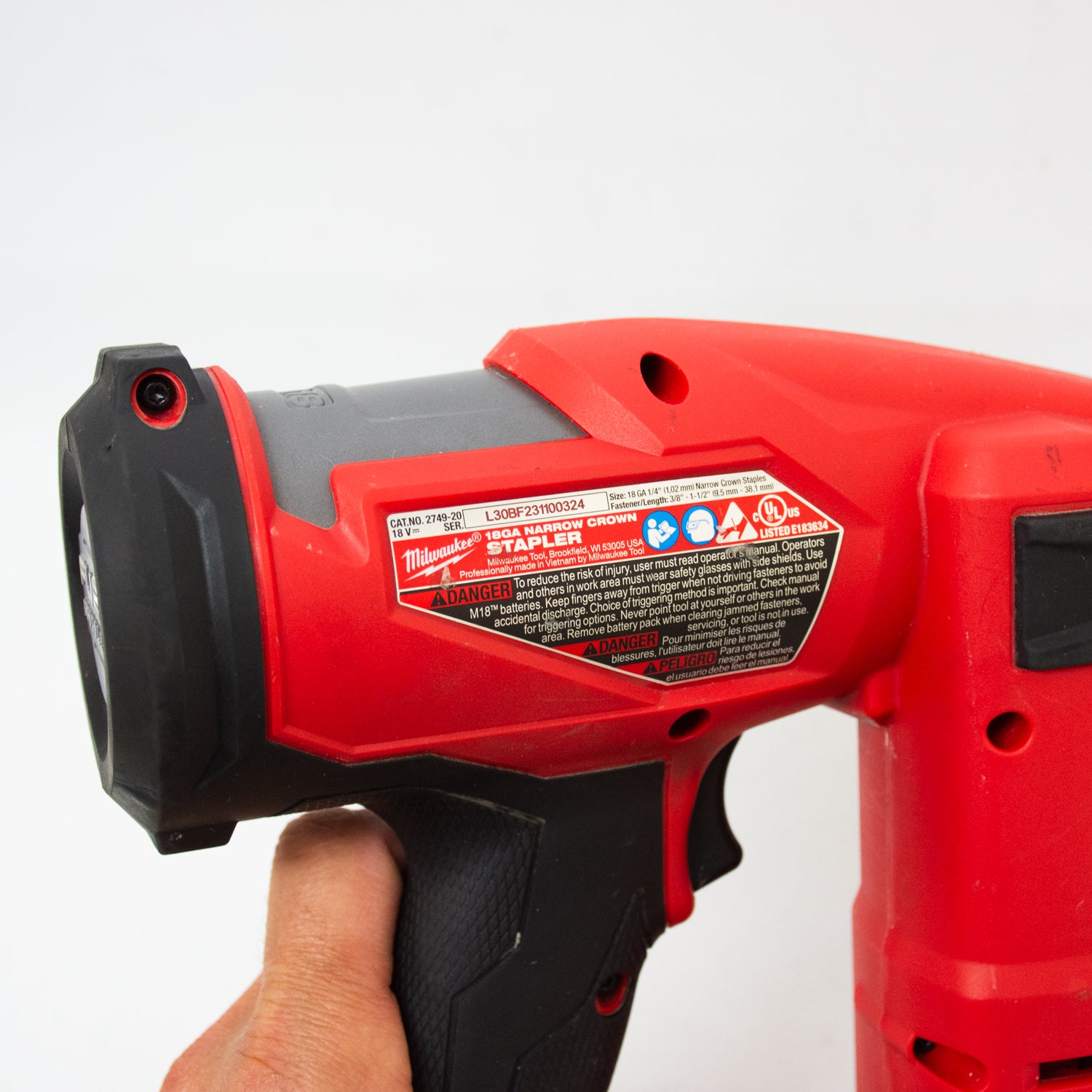 Milwaukee 2749-20 18GA M18 Narrow Crown Stapler