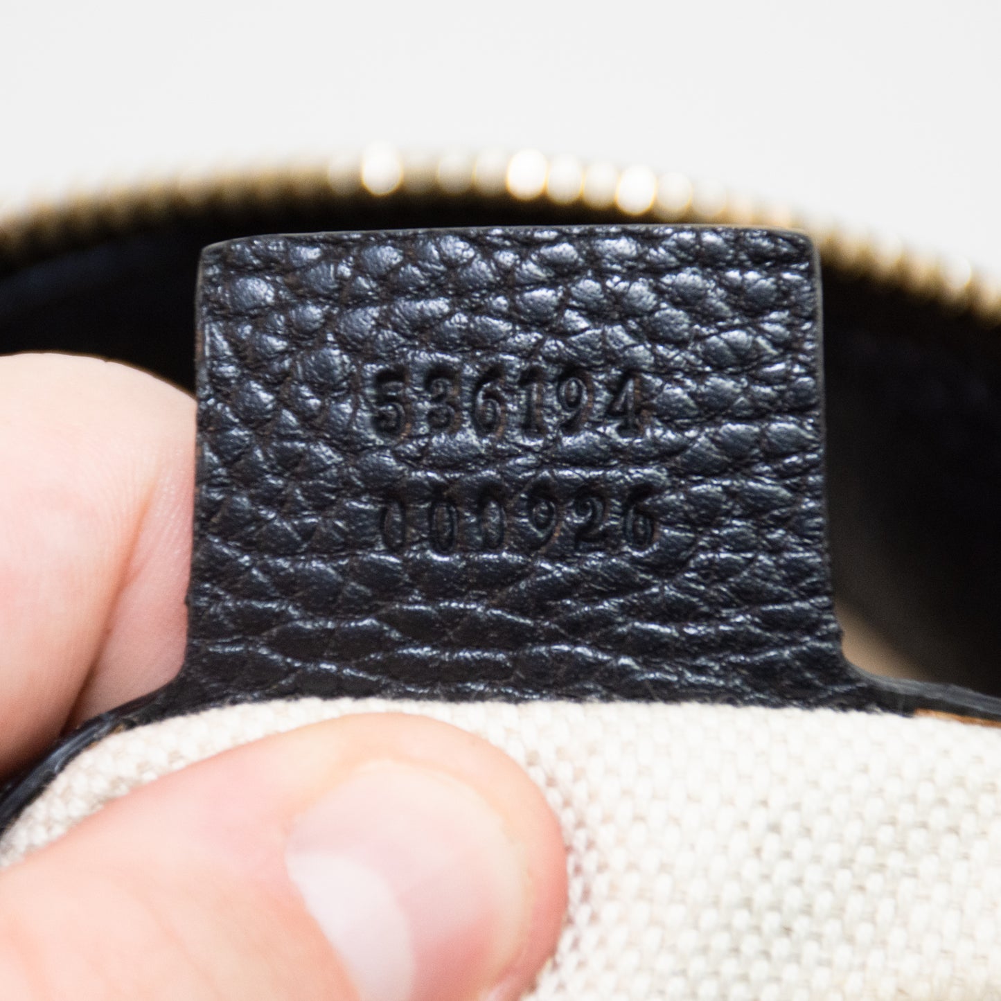 Gucci 536194 Black GG Soho Leather Hobo Shoulder Bag