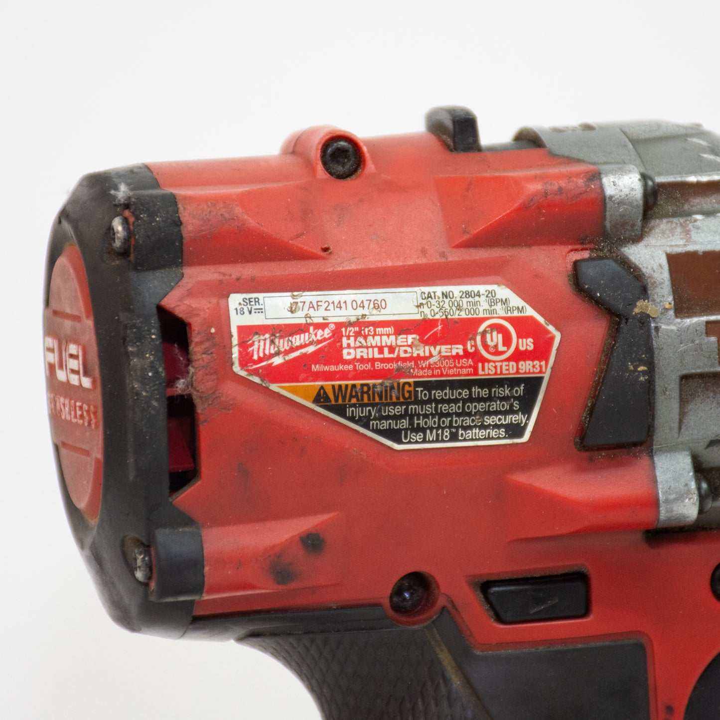 Milwaukee 2804-20 Fuel Brushless 1/2" Hammer Drill/Driver