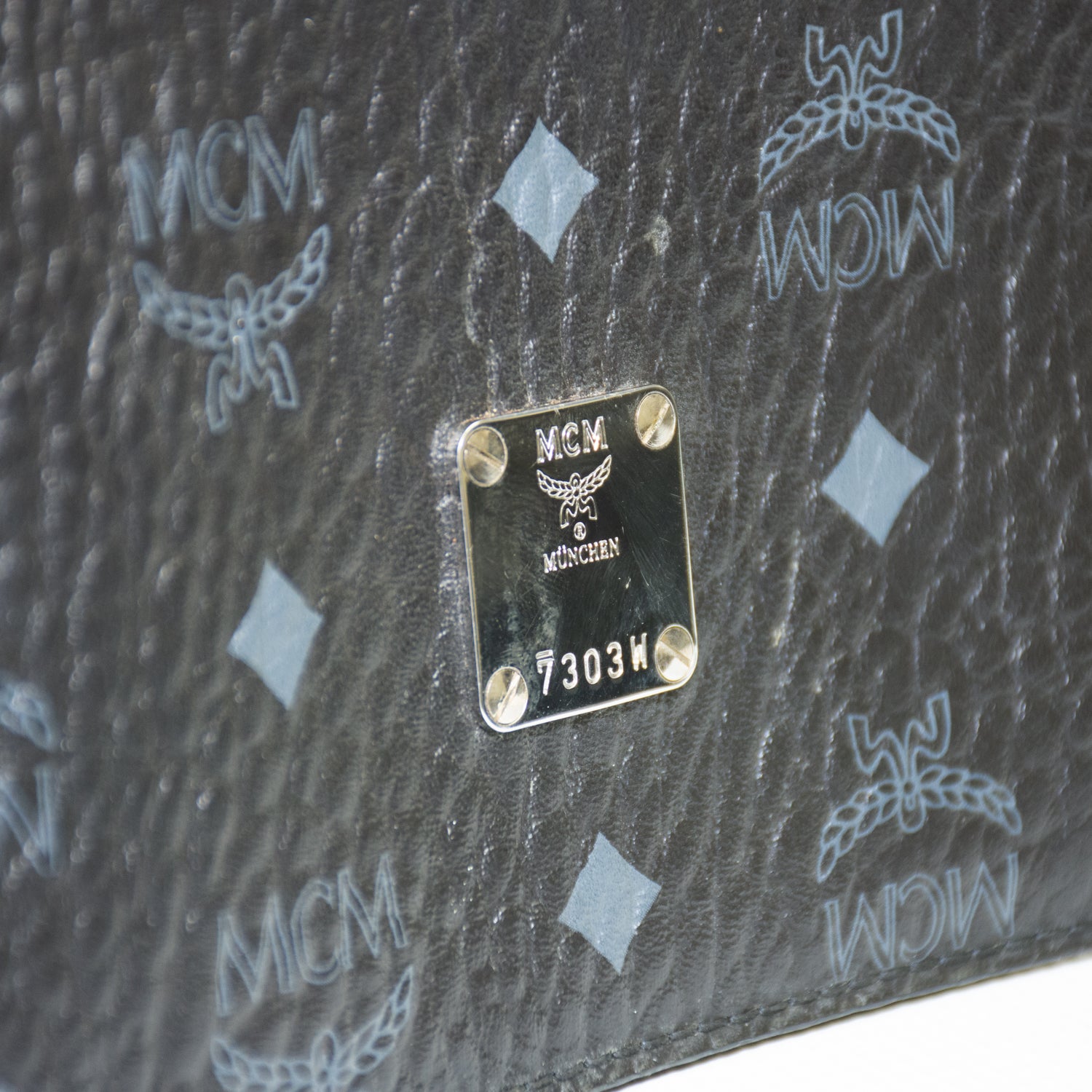MCM Brandenburg Cognac Visetos Black Backpack