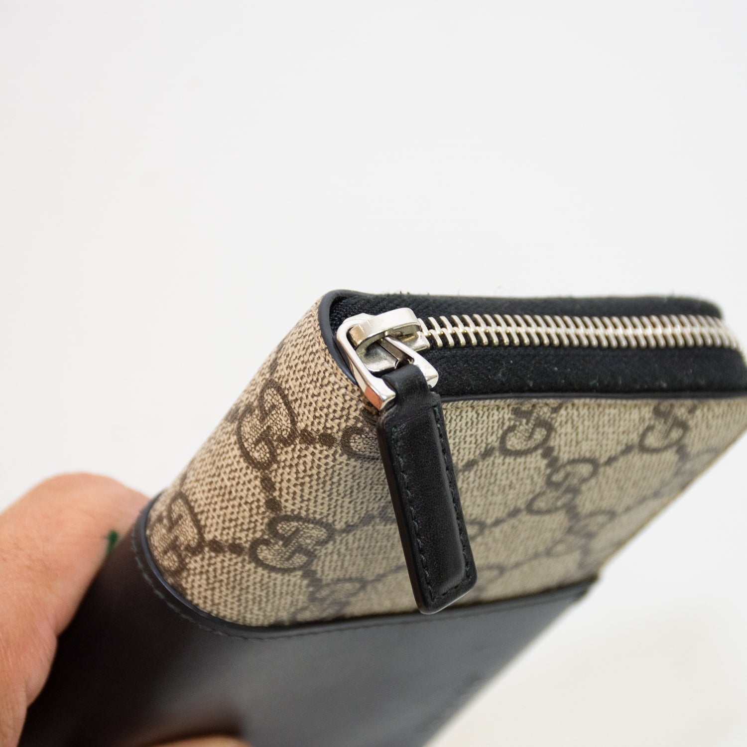 Gucci Brown/Black Zip Around Wallet - 451249