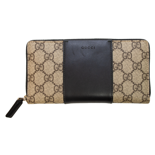 Gucci Brown/Black Zip Around Wallet - 451249