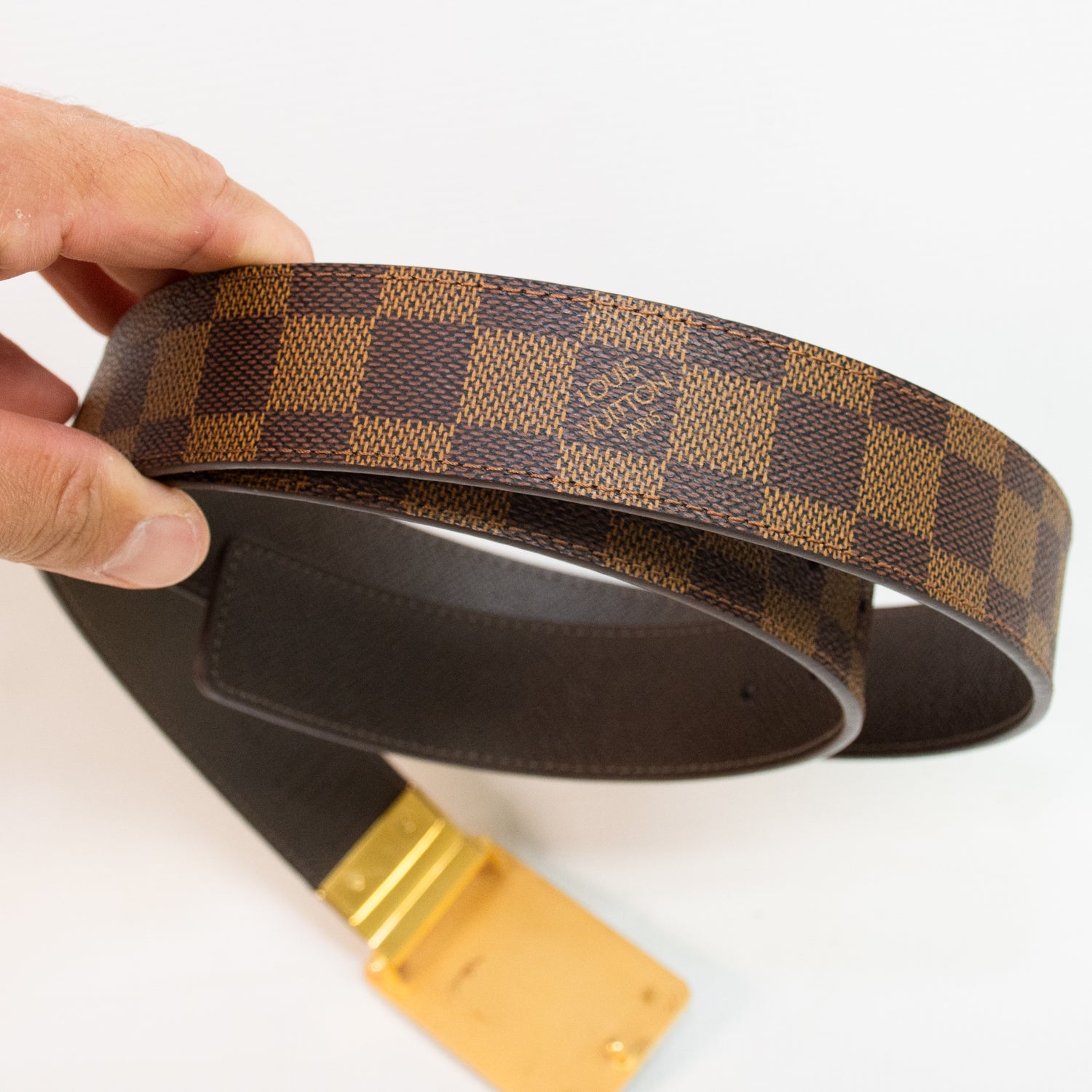 Louis Vuitton Ceinture Inventor Belt Damier Graphite DC 110/44