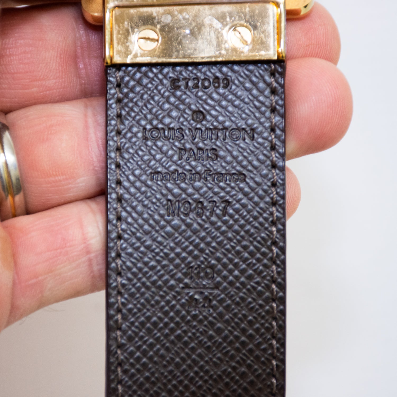 Louis Vuitton Ceinture Inventor Belt Damier Graphite DC 110/44