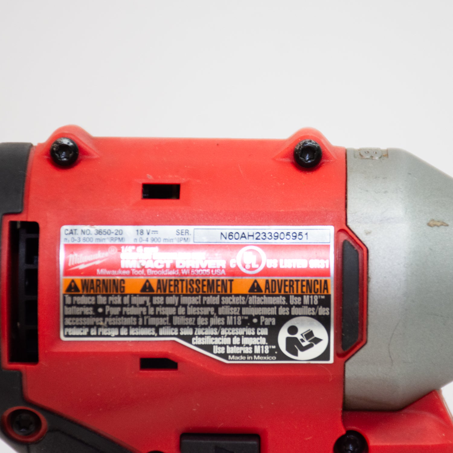 Milwaukee 3650-20 M18 Brushless 1/4in Impact Driver