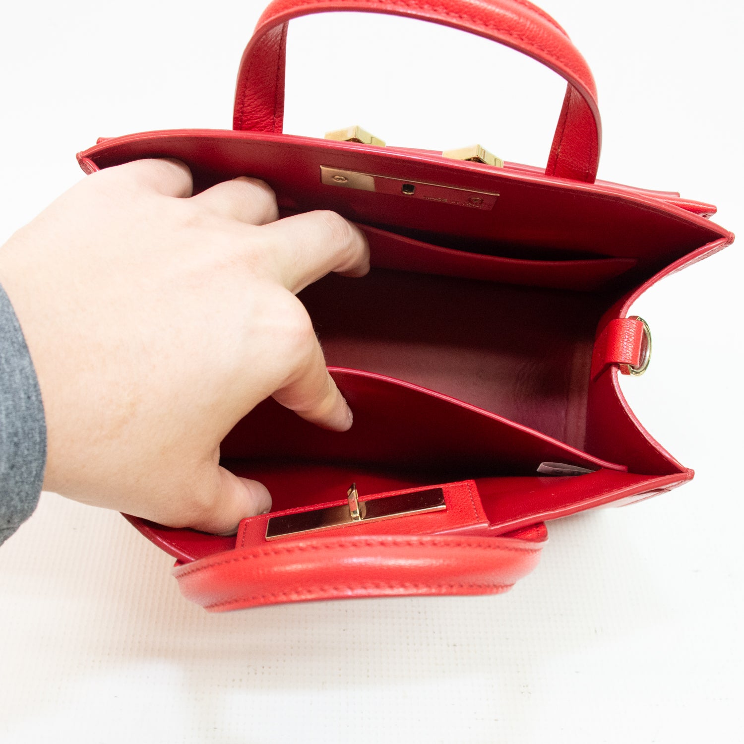 MCM Red Milano Purse