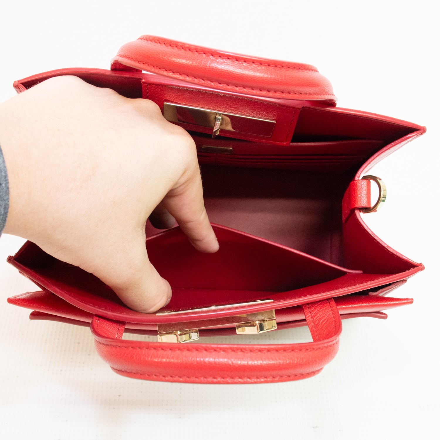 MCM Red Milano Purse