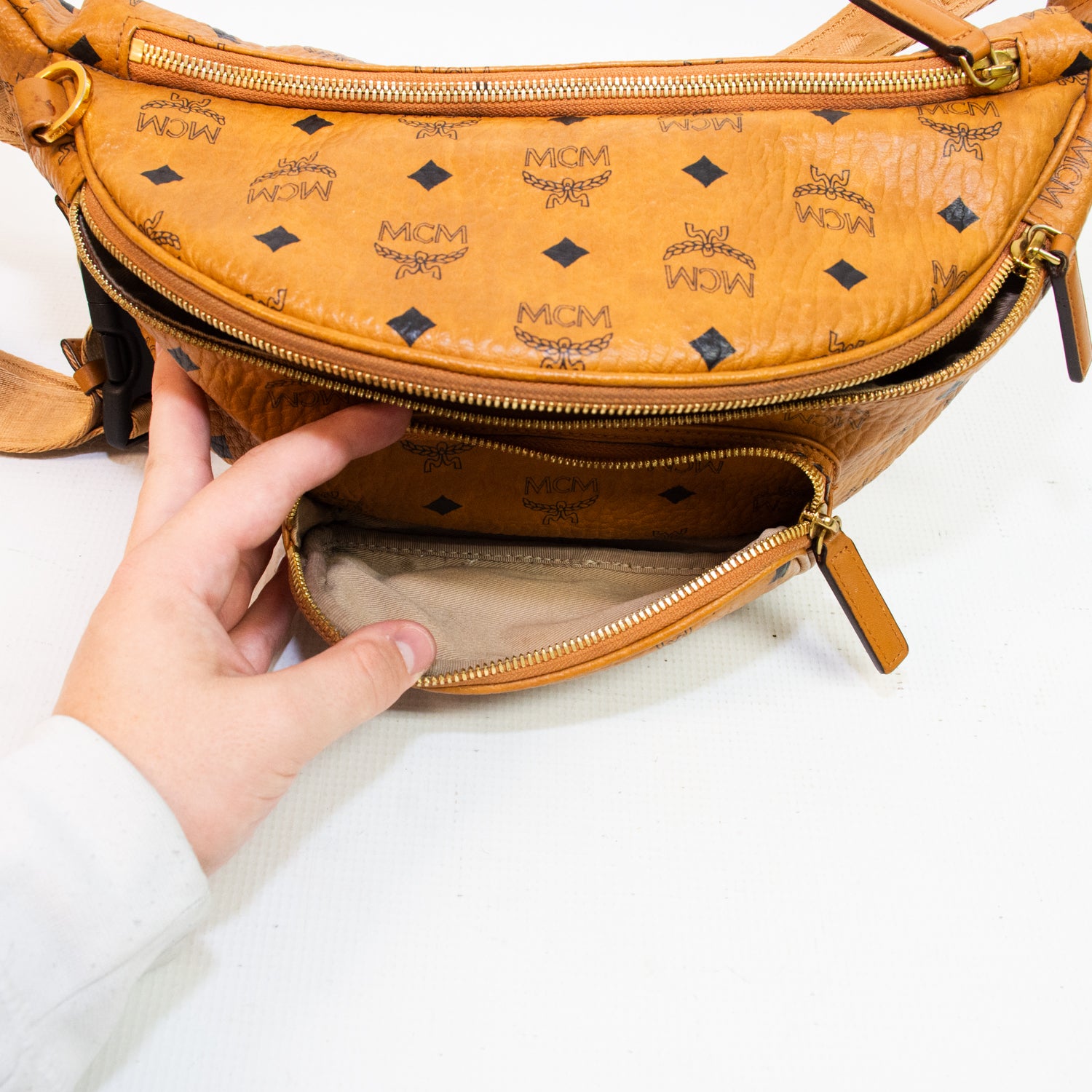 MCM Fursten Maxi Visetos Large Belt Bag