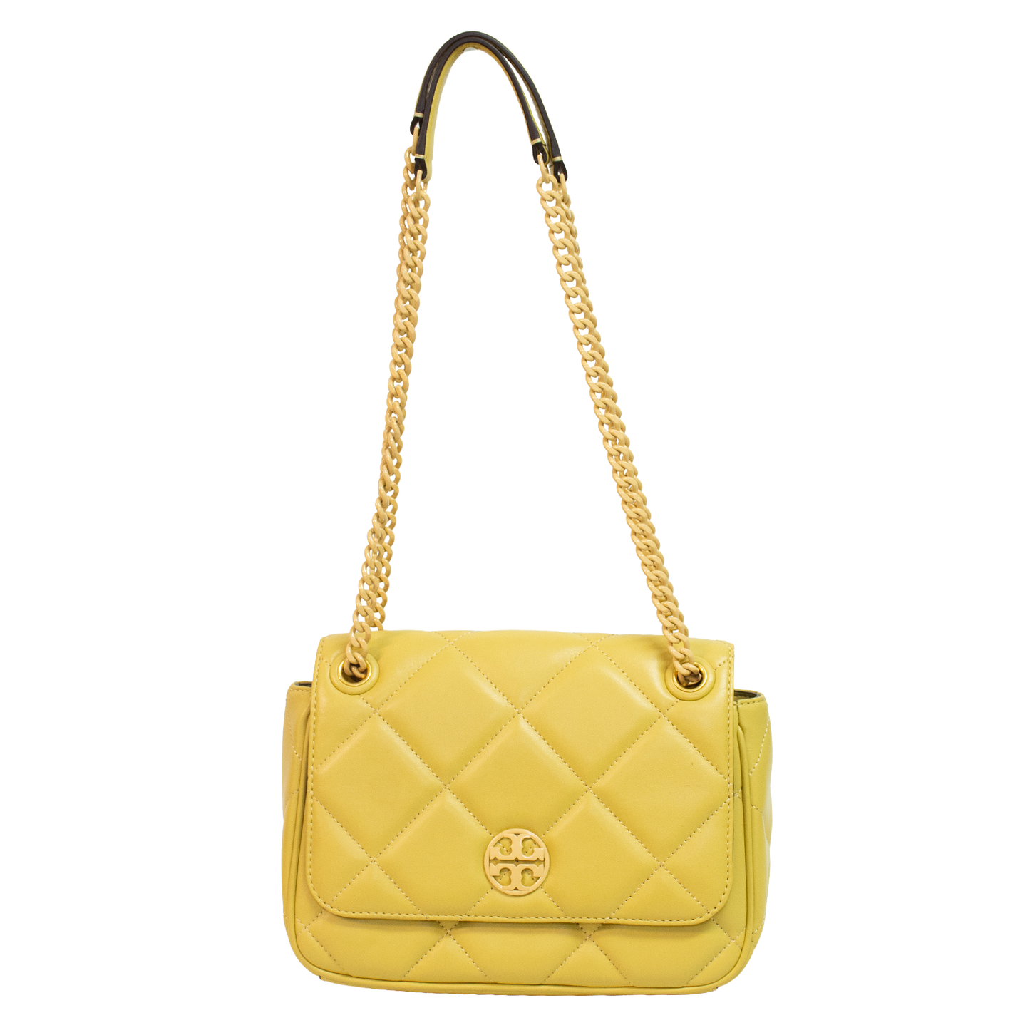 Tory Burch Willa Soft Quilt Beeswax Small Shoulder Bag