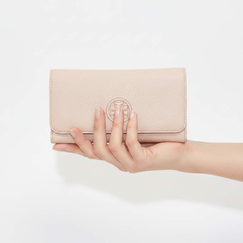 Tory Burch Bombe Light Pink Wallet