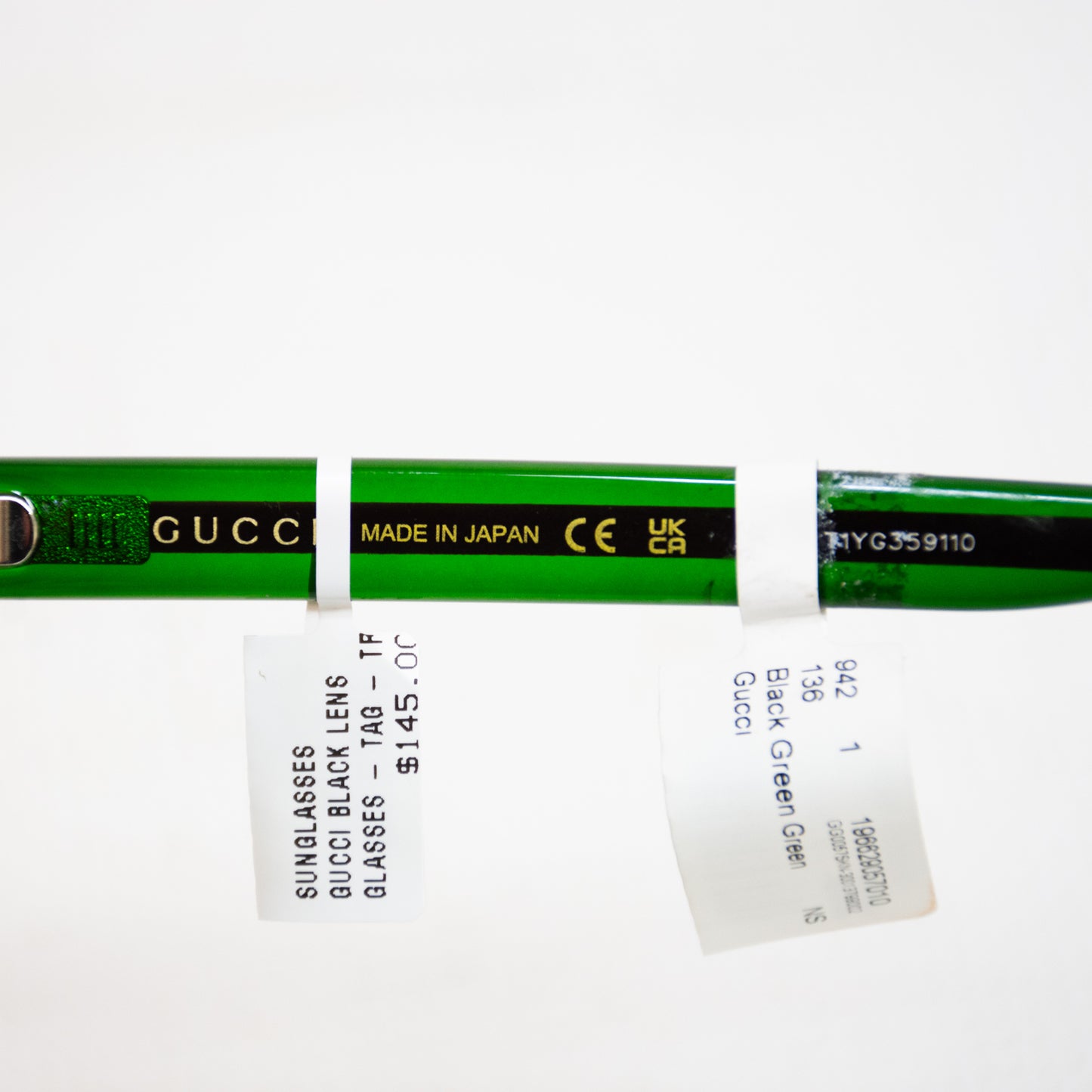 Gucci Black Green Green Sunglasses - GG0057SKN