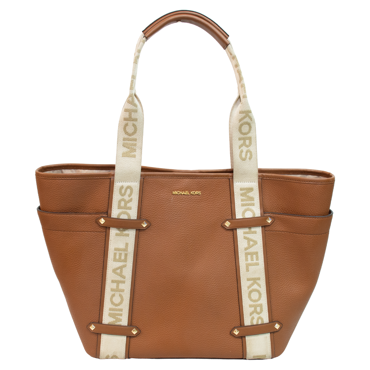 Michael Kors Large Open Maeve Leather Tote - Brown