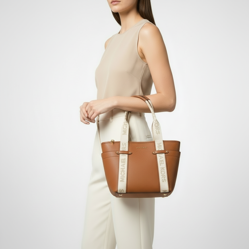 Michael Kors Large Open Maeve Leather Tote - Brown