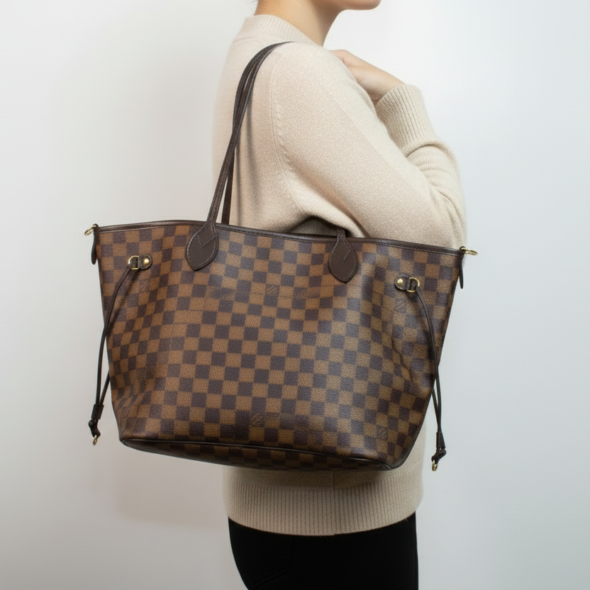 Louis Vuitton Damier Ebene Canvas Neverfull MM