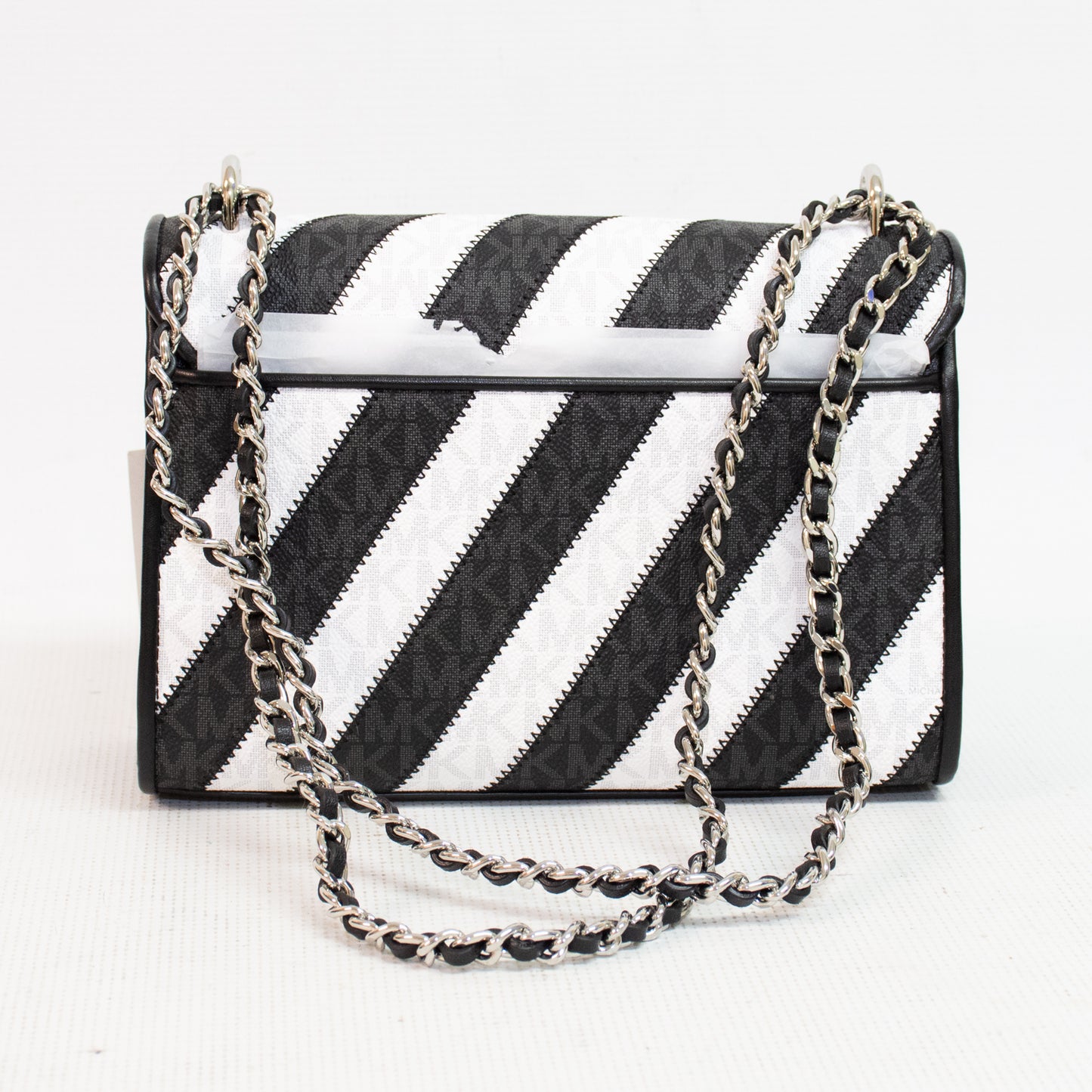 Michael Kors Rose Black Multi MD Flap Shoulder Bag - 35F0SXOL2L