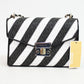 Michael Kors Rose Black Multi MD Flap Shoulder Bag - 35F0SXOL2L