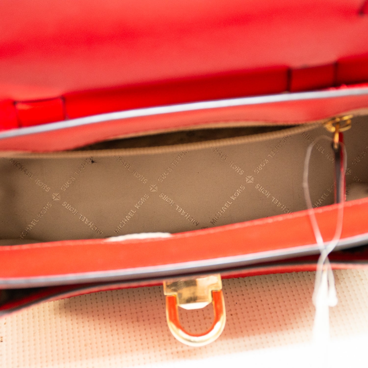 Michael Kors Manhattan Medium Red Leather Satchel - 35F1GNCS6L