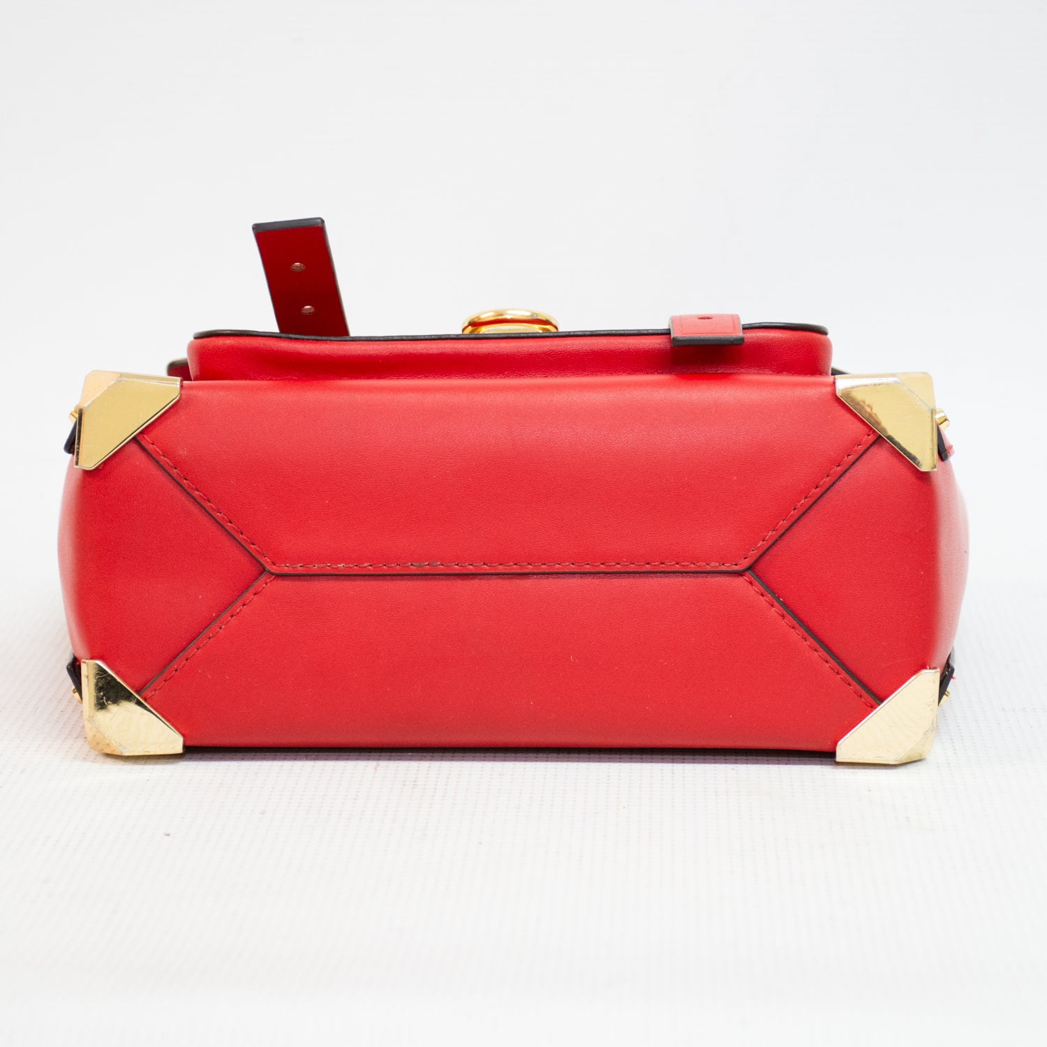 Michael Kors Manhattan Medium Red Leather Satchel - 35F1GNCS6L