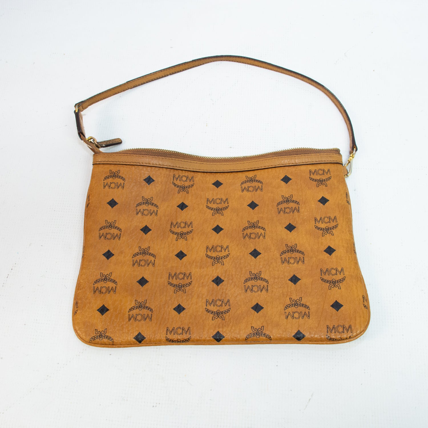 MCM Visetos OG Cognac Pouch - MWP7AVI22C0001